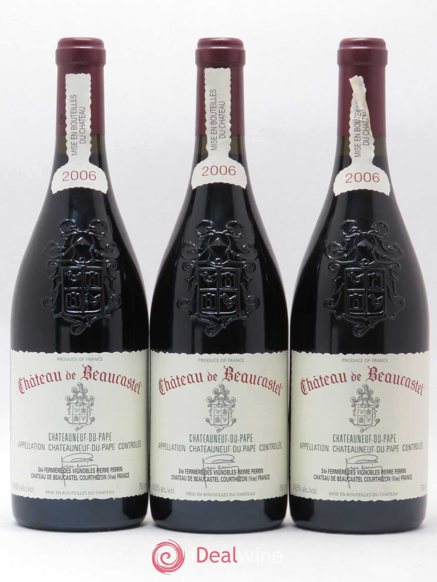 Châteauneuf-du-Pape Château de Beaucastel Famille Perrin 2006 - Lot de 3 bouteilles - 0