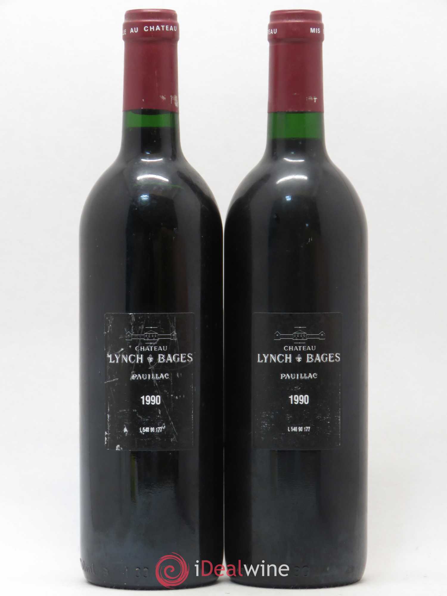Château Lynch Bages 5ème Grand Cru Classé 1990 - Lot de 2 bouteilles - 1
