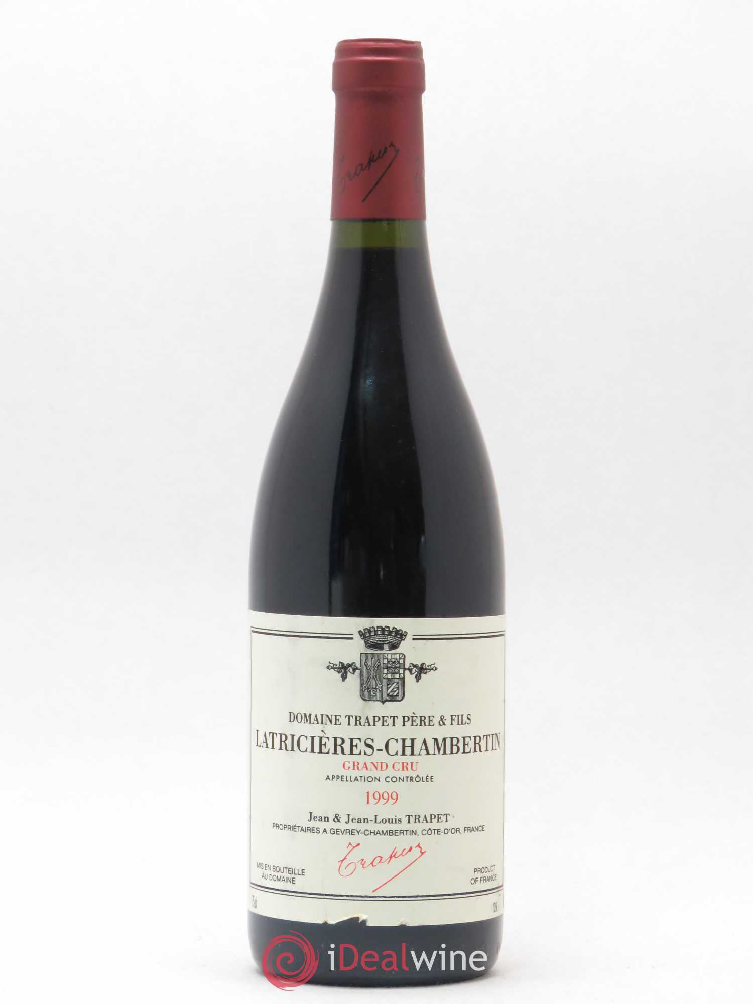 Latricières-Chambertin Grand Cru Domaine Trapet 1999 - Lot de 1 bouteille - 0
