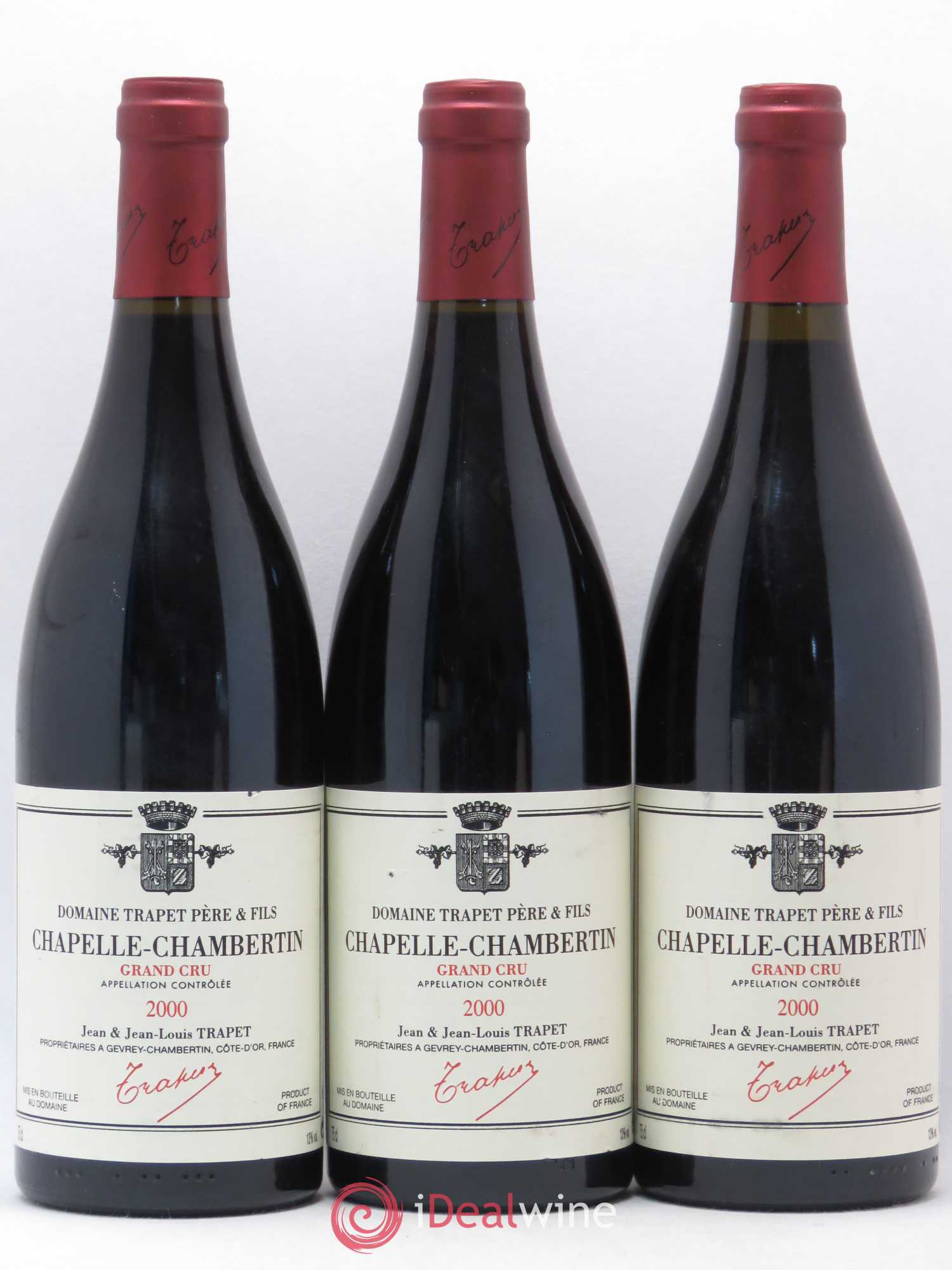 Chapelle-Chambertin Grand Cru Domaine Trapet 2000 - Lot de 3 bouteilles - 0