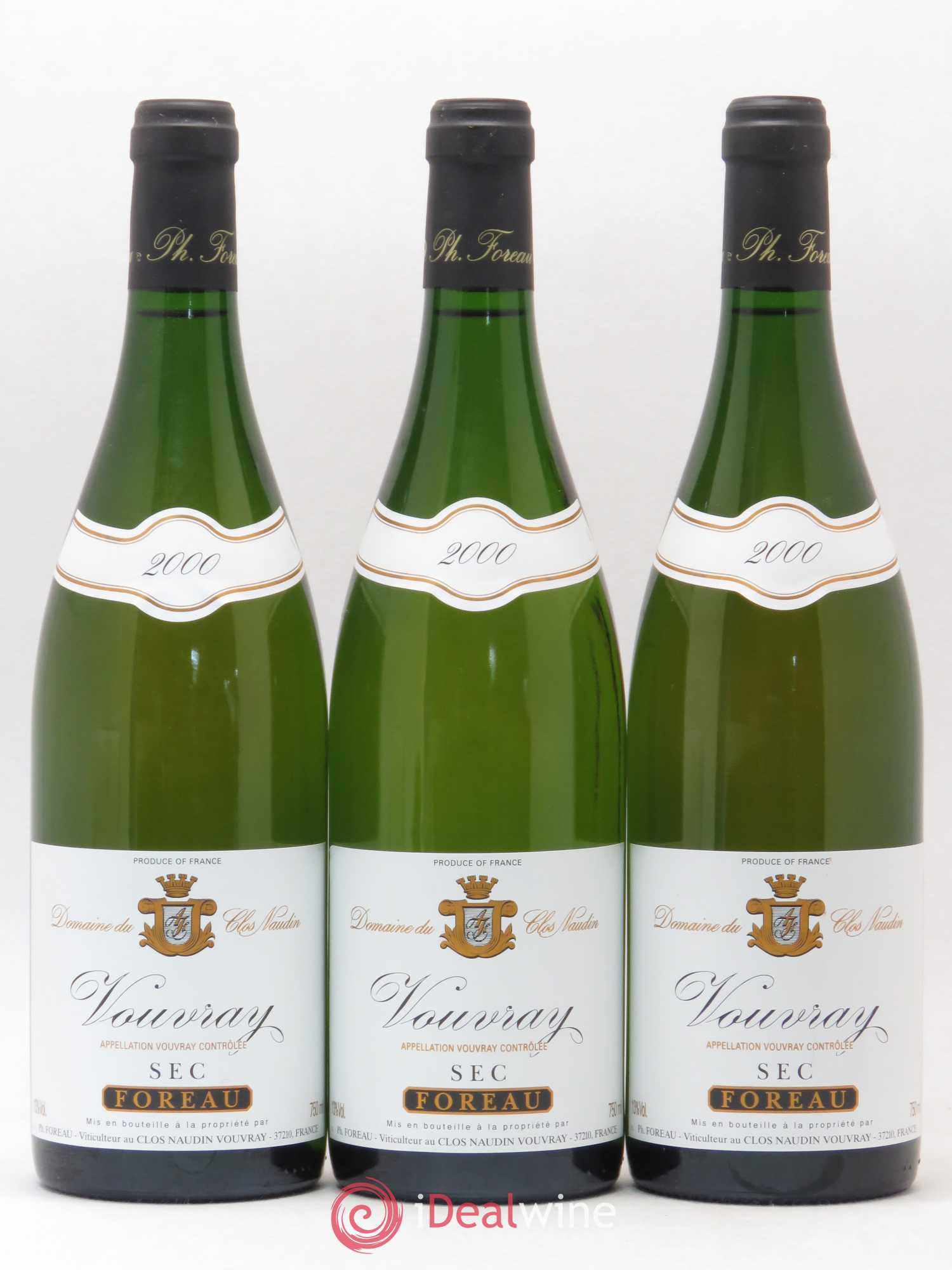 Vouvray Sec Clos Naudin - Philippe Foreau 2000 - Lot de 3 bouteilles - 0