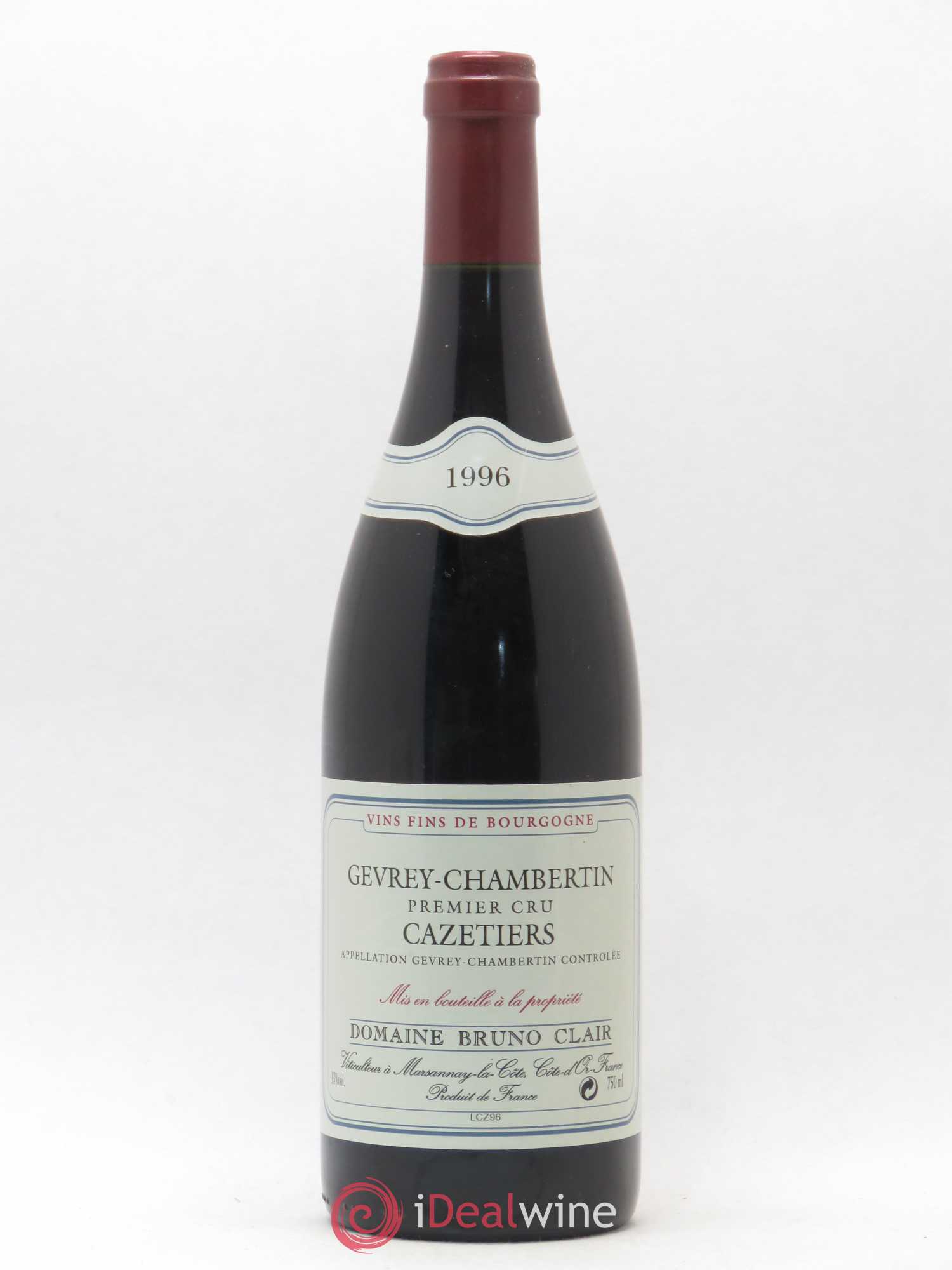 Gevrey-Chambertin 1er Cru Les Cazetiers Bruno Clair (Domaine) 1996 - Lot de 1 bouteille - 0