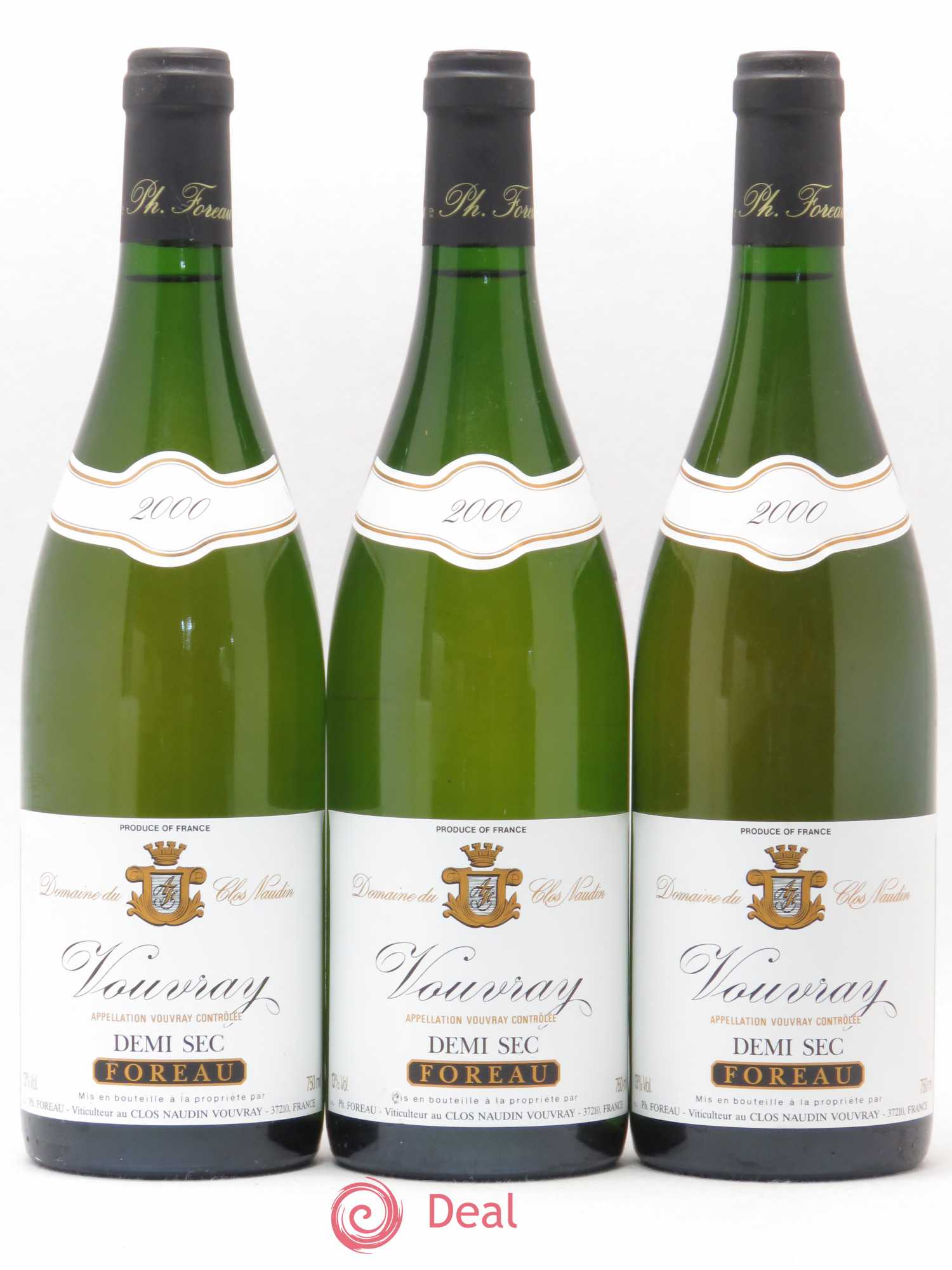 Vouvray Demi-Sec Clos Naudin - Philippe Foreau 2000 - Lot de 3 bouteilles - 0