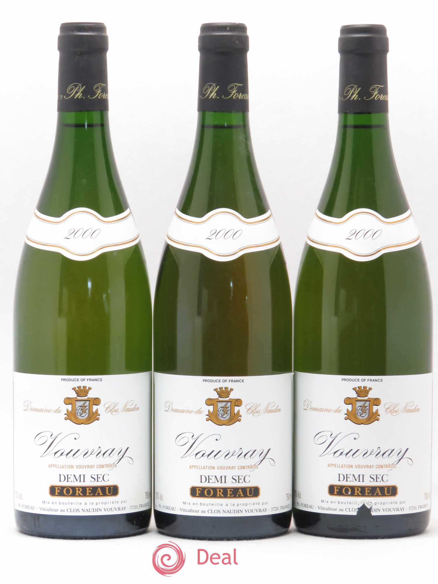 Vouvray Demi-Sec Clos Naudin - Philippe Foreau 2000 - Lot de 3 bouteilles - 0