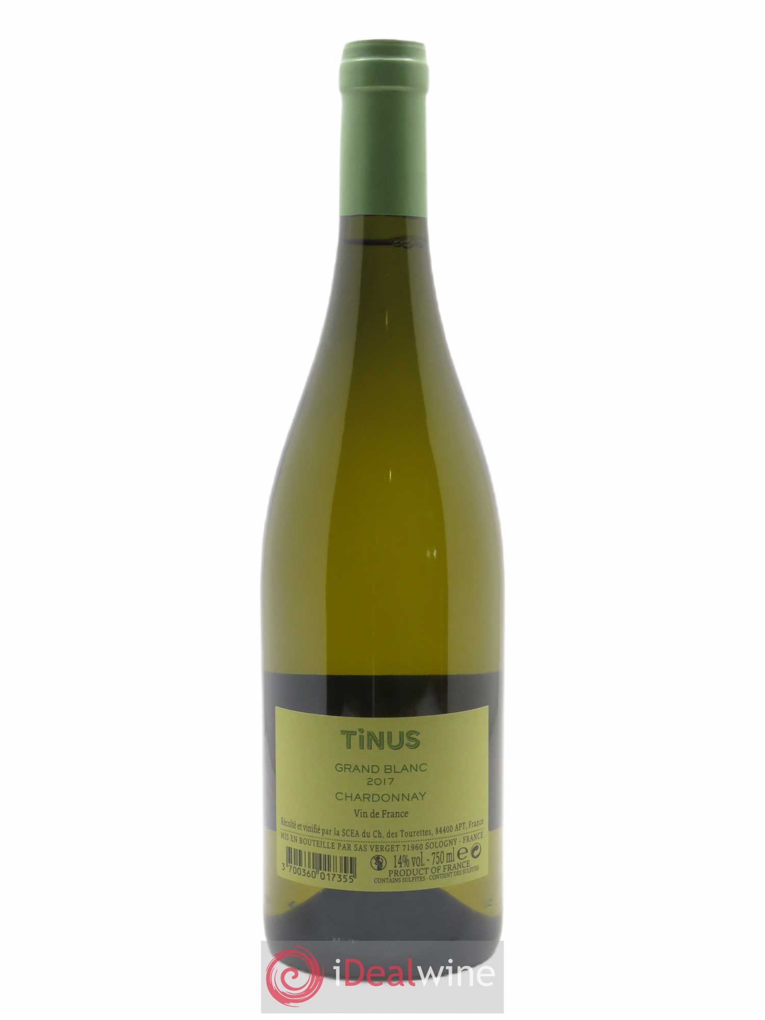 Vin de France Château des Tourettes Blanc Chardonnay Jean-Marie Guffens 2017 - Lot de 1 bouteille - 1