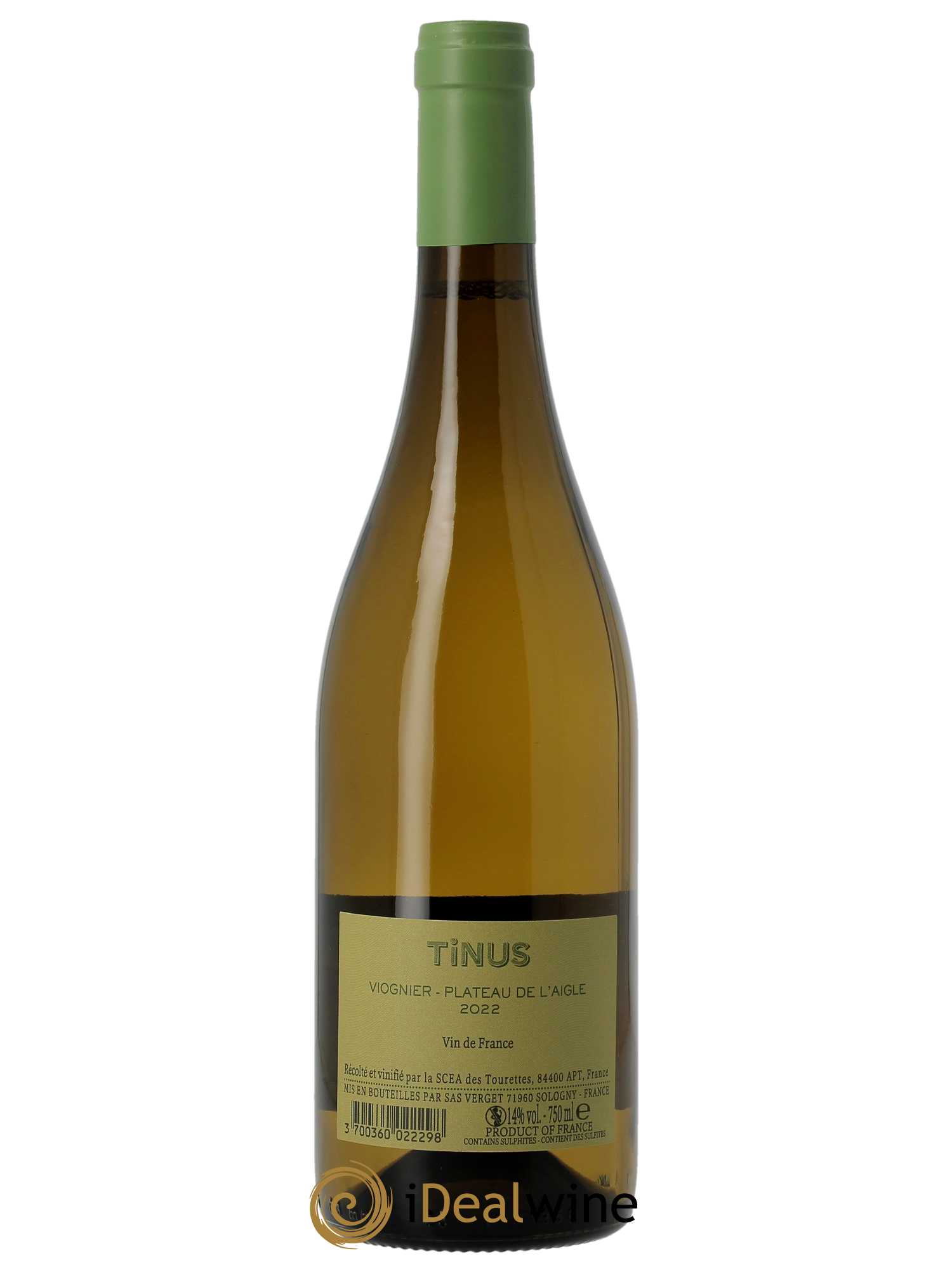 Vin de France Château des Tourettes Tinus Viognier Plâteau de l'Aigle Jean-Marie Guffens 2022 - Lot de 1 bouteille - 1