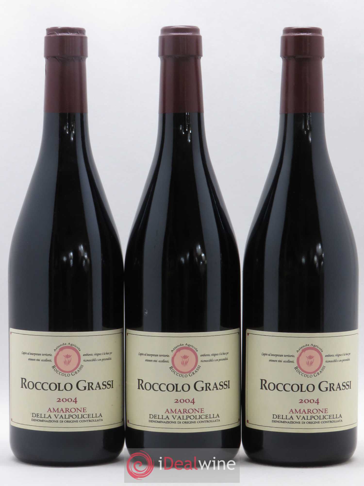 Amarone della Valpolicella DOC Rocolo Grassi 2004 - Lot de 3 bouteilles - 0