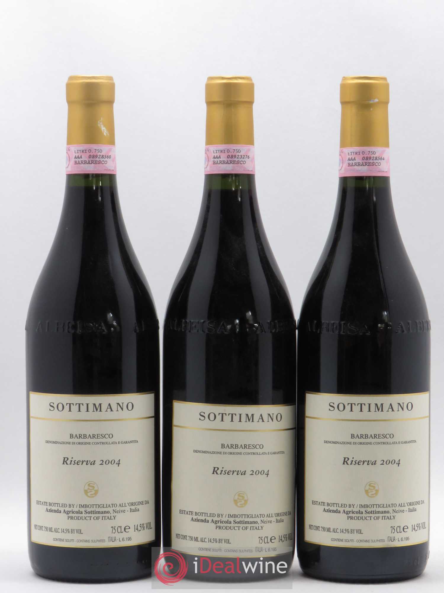 Barbaresco DOCG Riserva Sottimano 2004 - Posten von 3 Flaschen - 0