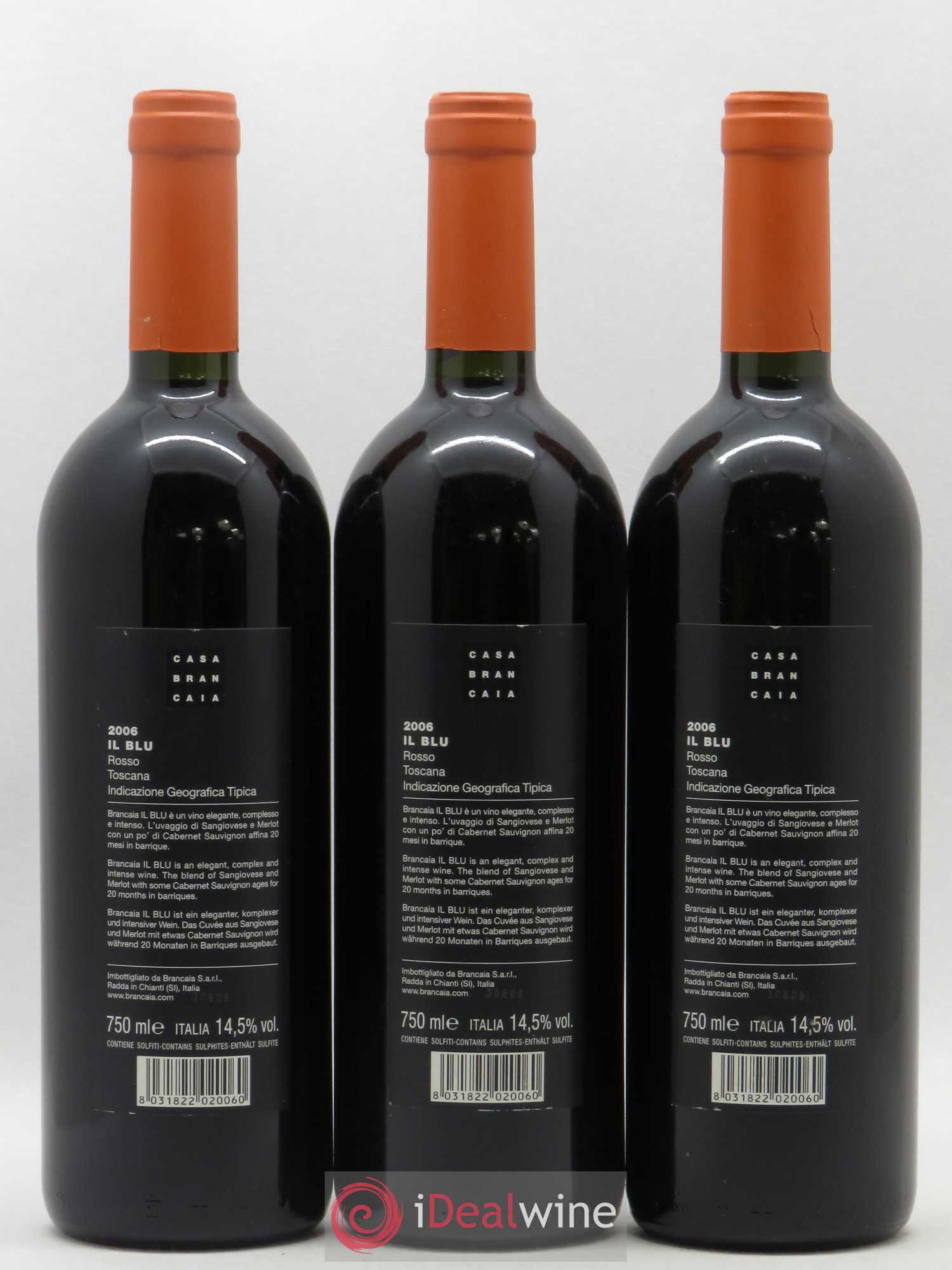 Toscana IGT Brancaia Il Blu 2006 - Lot of 3 bottles - 1