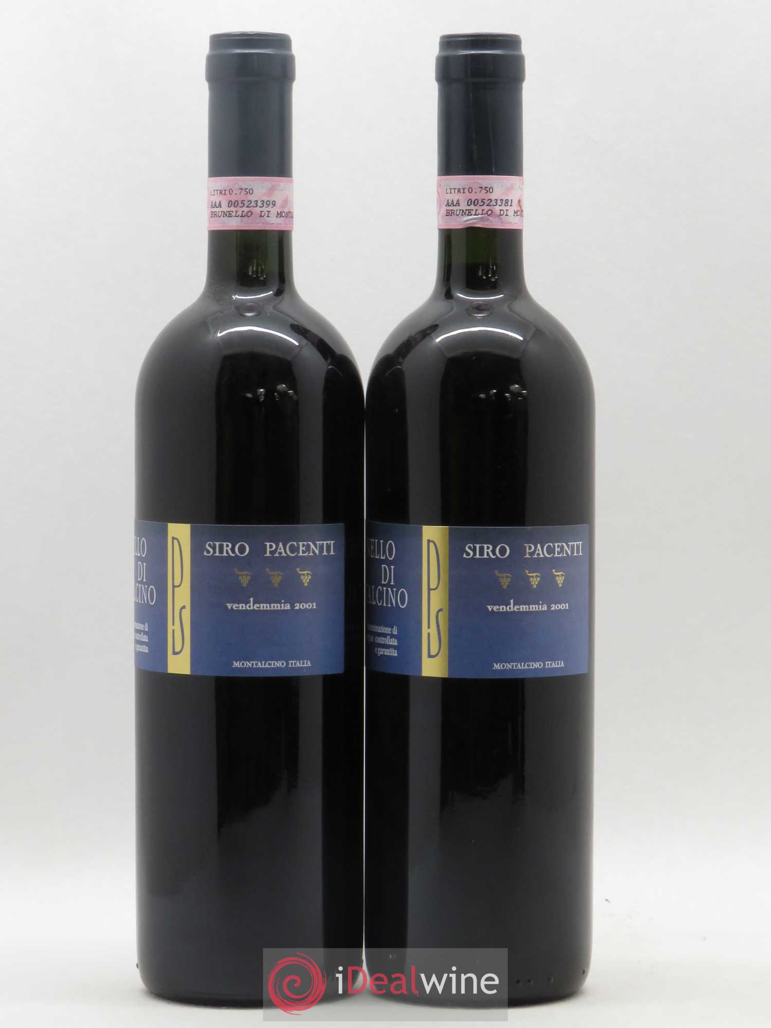 Brunello di Montalcino DOCG Siro Pacenti 2001 - Lot of 2 bottles - 1
