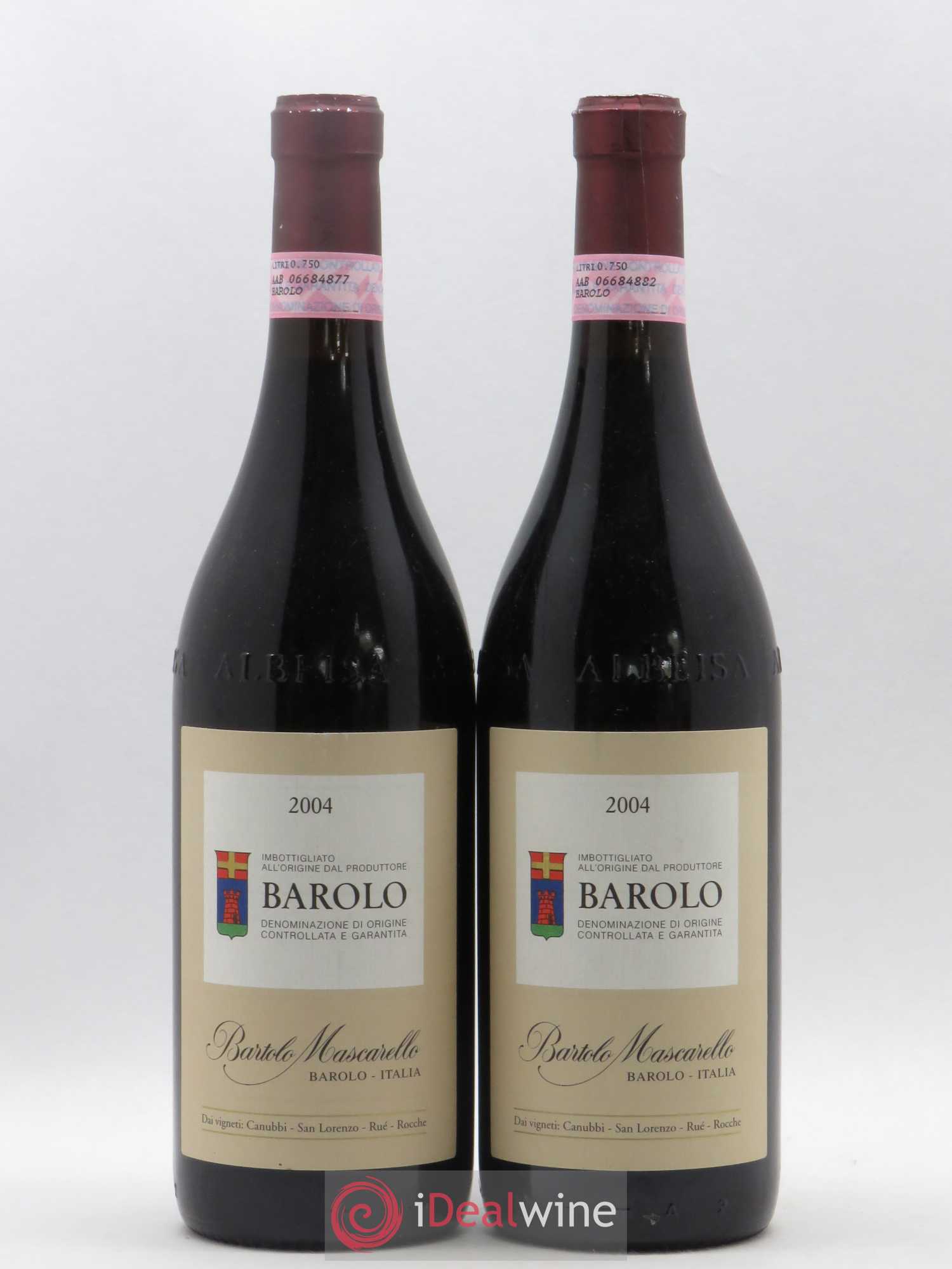Barolo DOCG Bartolo Mascarello 2004 - Lot de 2 bouteilles - 0