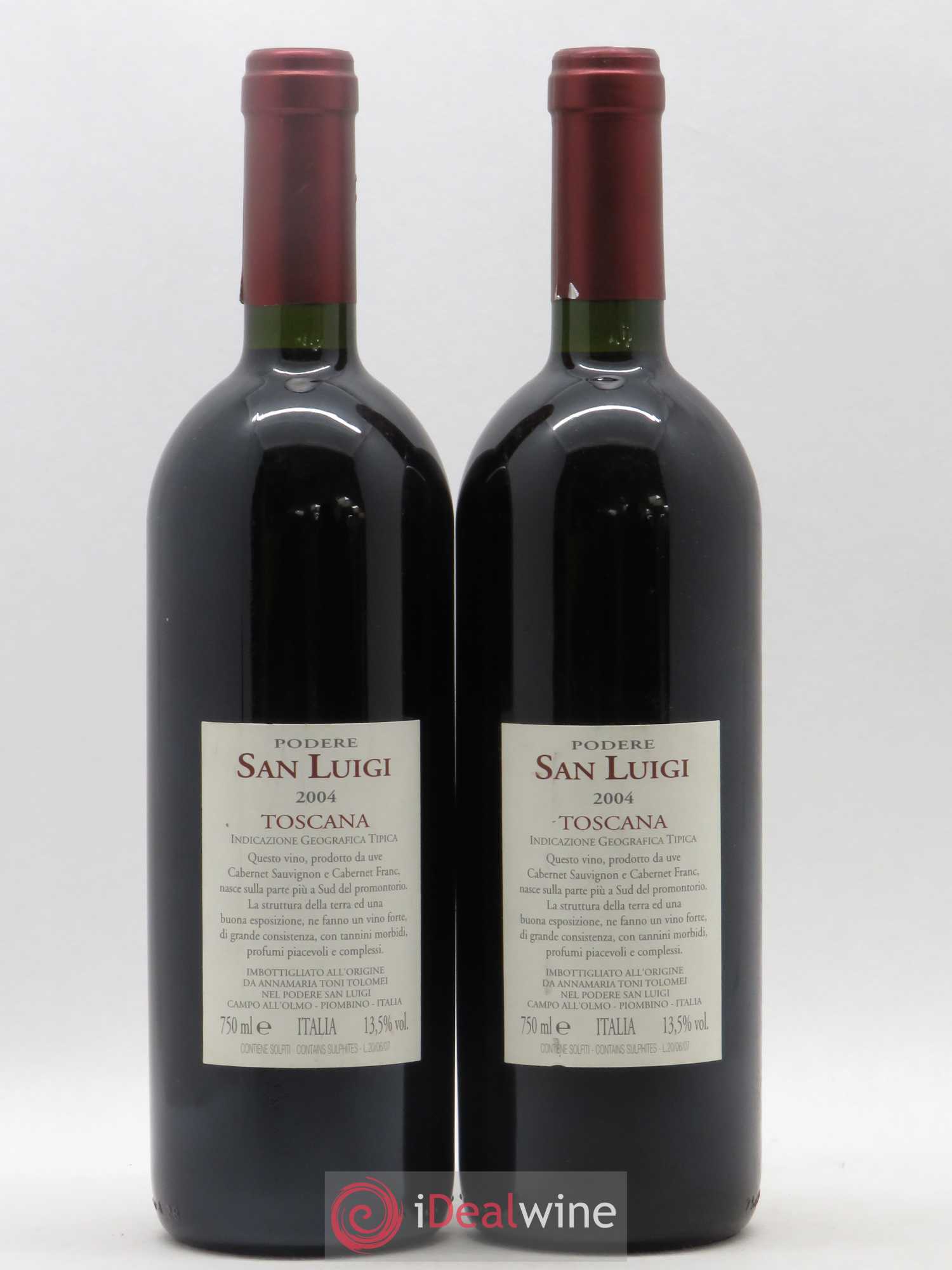 Toscana IGT Poderer San Luigi Fidenzio 2004 - Posten von 2 Flaschen - 1