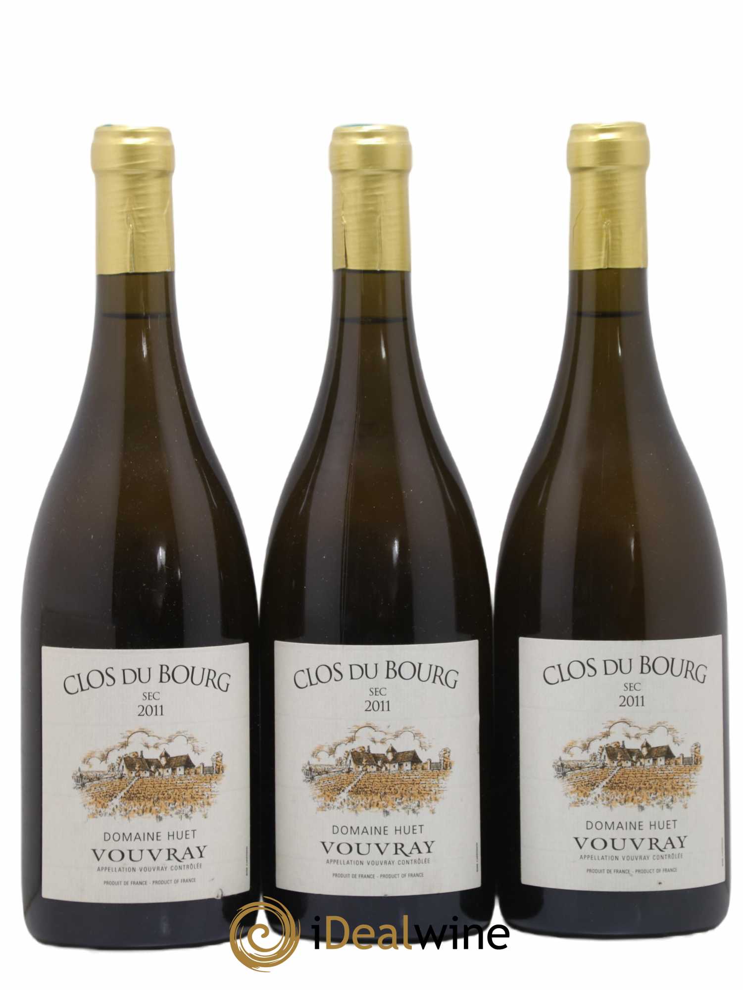 Vouvray Clos du Bourg Sec Domaine Huet 2011 - Lot de 3 bouteilles - 0