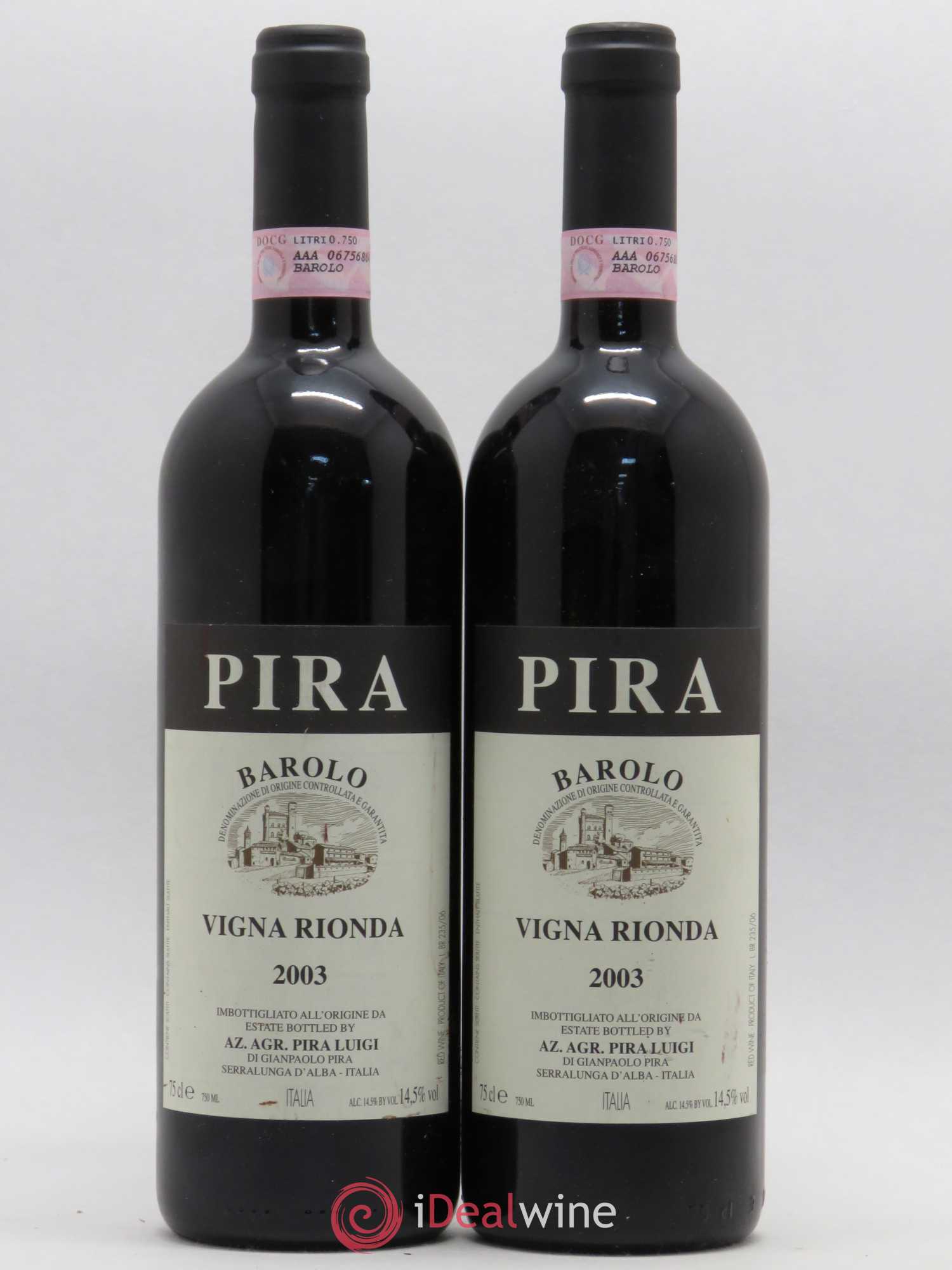 Barolo DOCG Luigi Pira Vigna Rionda 2003 - Posten von 2 Flaschen - 0