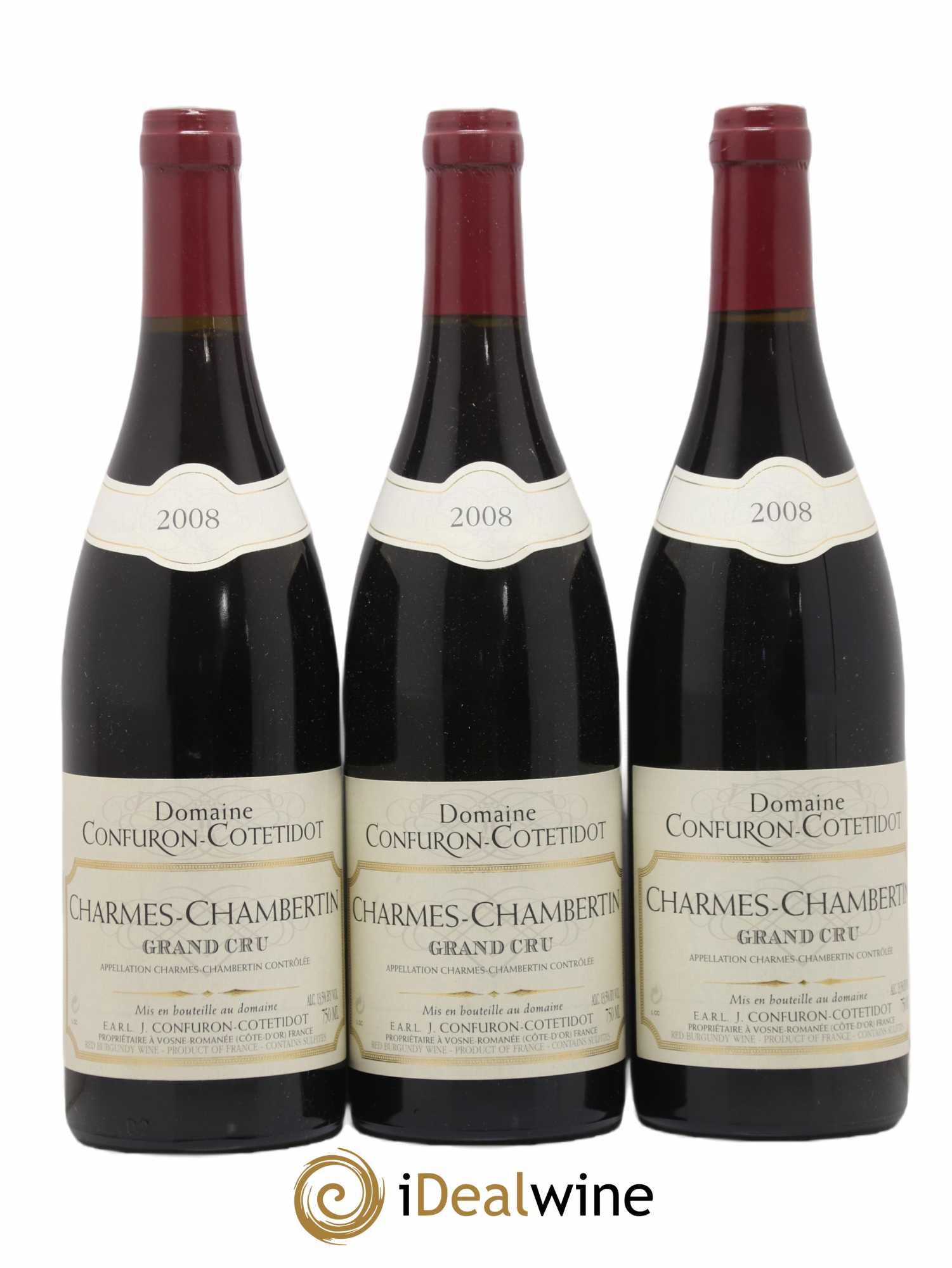 Charmes-Chambertin Grand Cru Confuron-Cotetidot 2008 - Lot de 3 bouteilles - 0