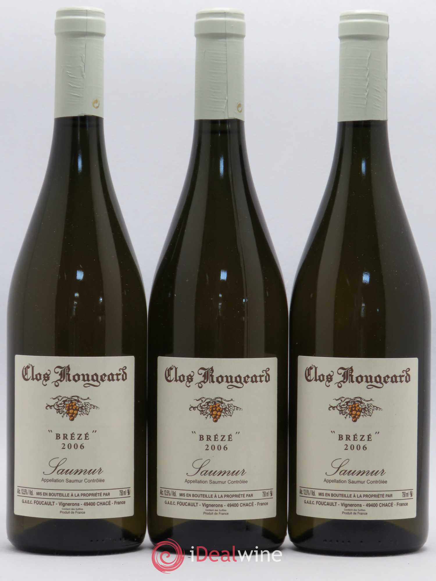 Saumur Brézé Clos Rougeard 2006 - Lot de 3 bouteilles - 0