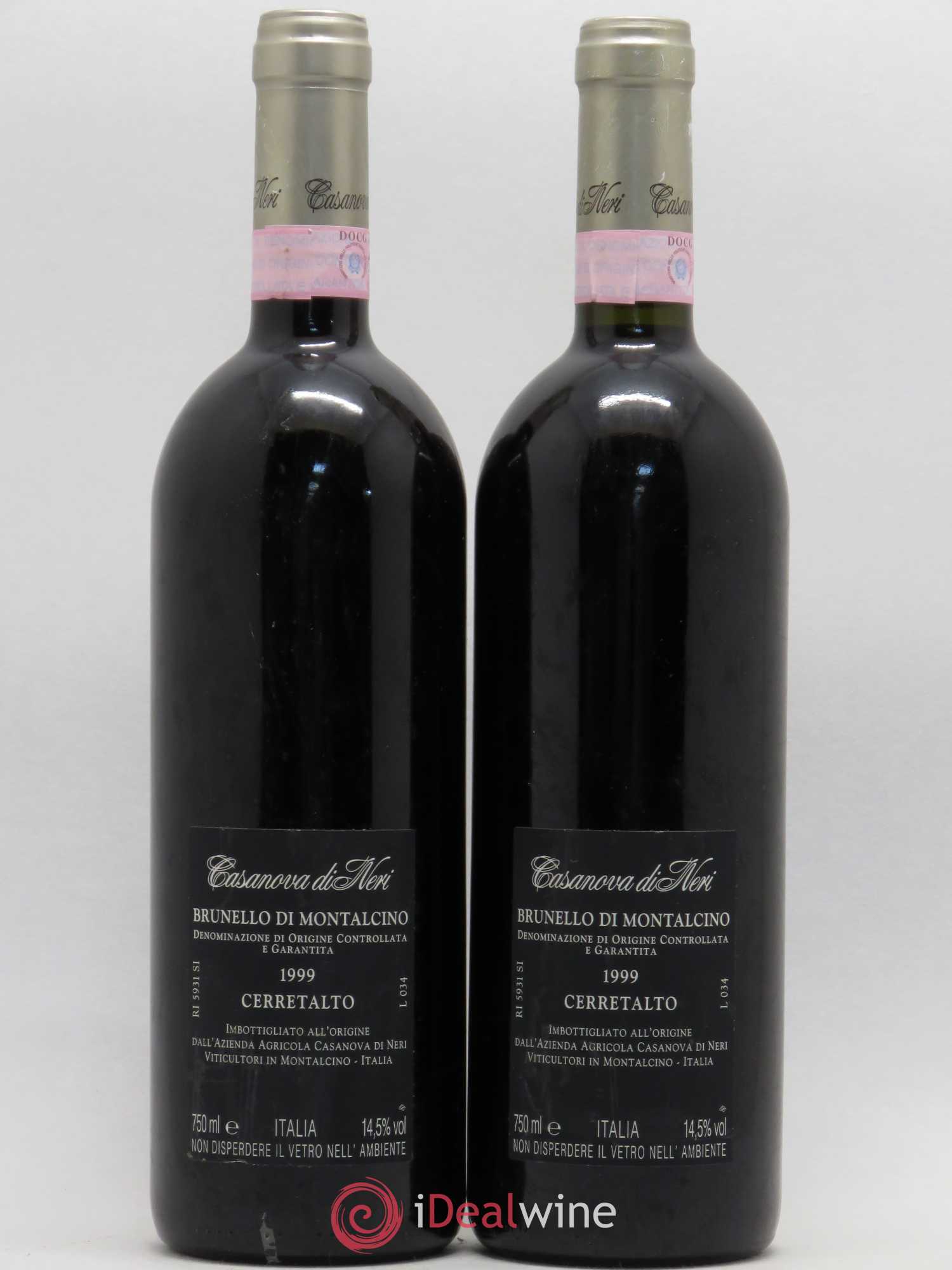Brunello di Montalcino Cerretalto Casanova di Neri 1999 - Lot de 2 bouteilles - 1
