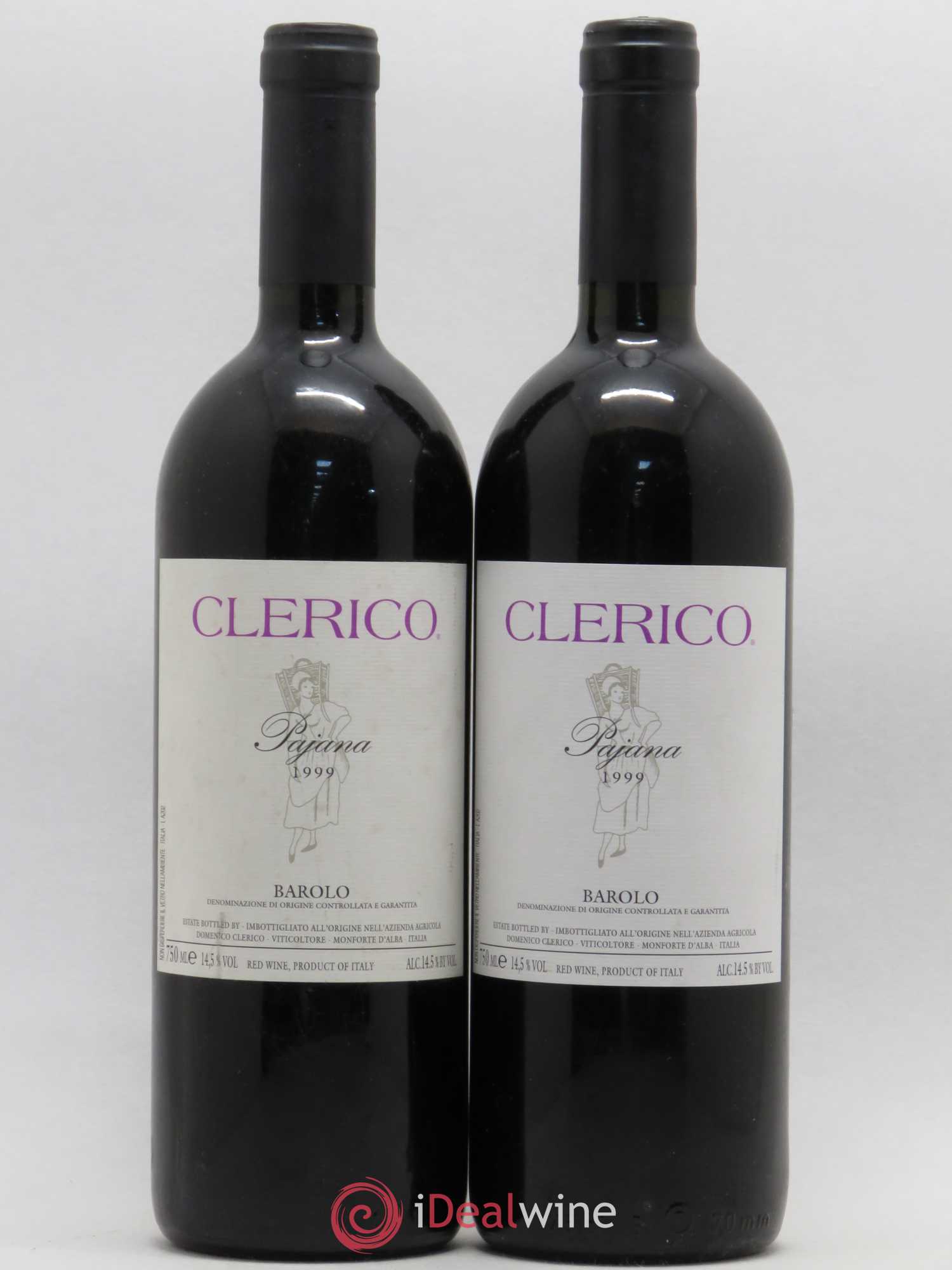 Barolo DOCG Pajana Domenico Clerico 1999 - Lot de 2 bouteilles - 0
