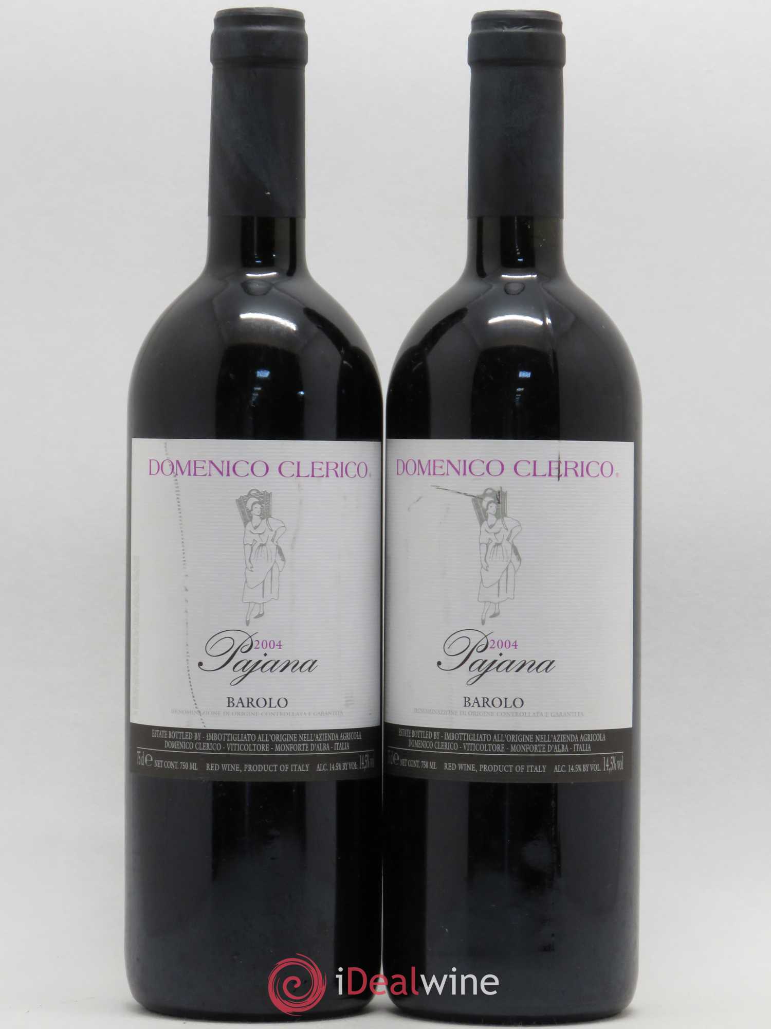 Barolo DOCG Pajana Domenico Clerico 2004 - Lot de 2 bouteilles - 0