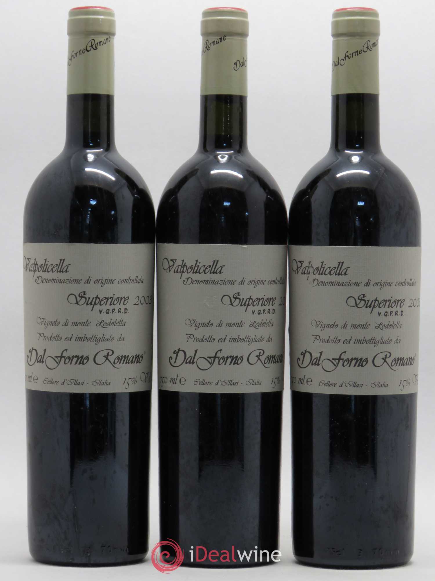 Valpolicella Superiore DOC Monte Lodoletta Dal Forno Romano 2003 - Lot de 3 bouteilles - 0