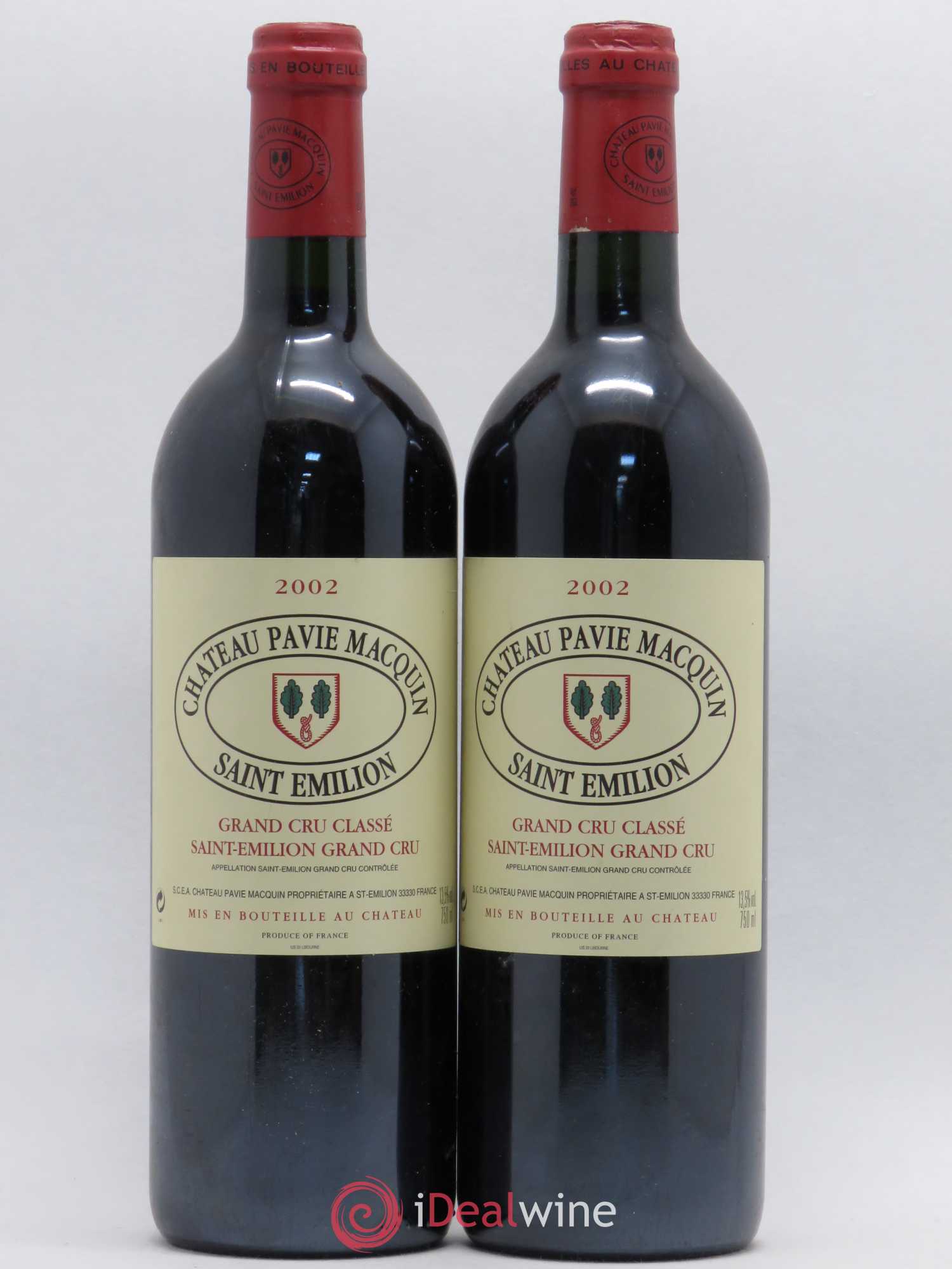 Château Pavie Macquin 1er Grand Cru Classé B 2002 - Lot de 2 bouteilles - 0