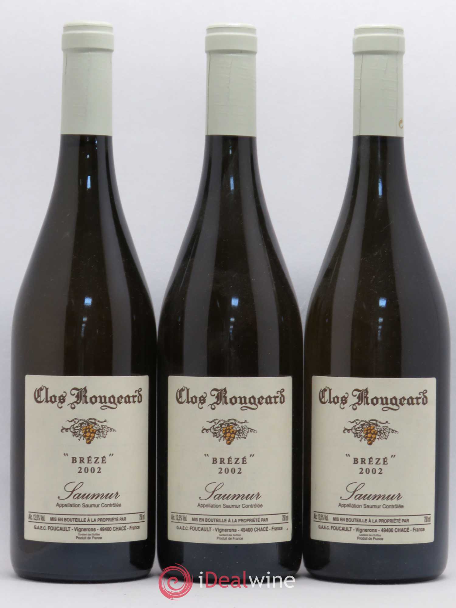 Saumur Brézé Clos Rougeard 2002 - Posten von 3 Flaschen - 0