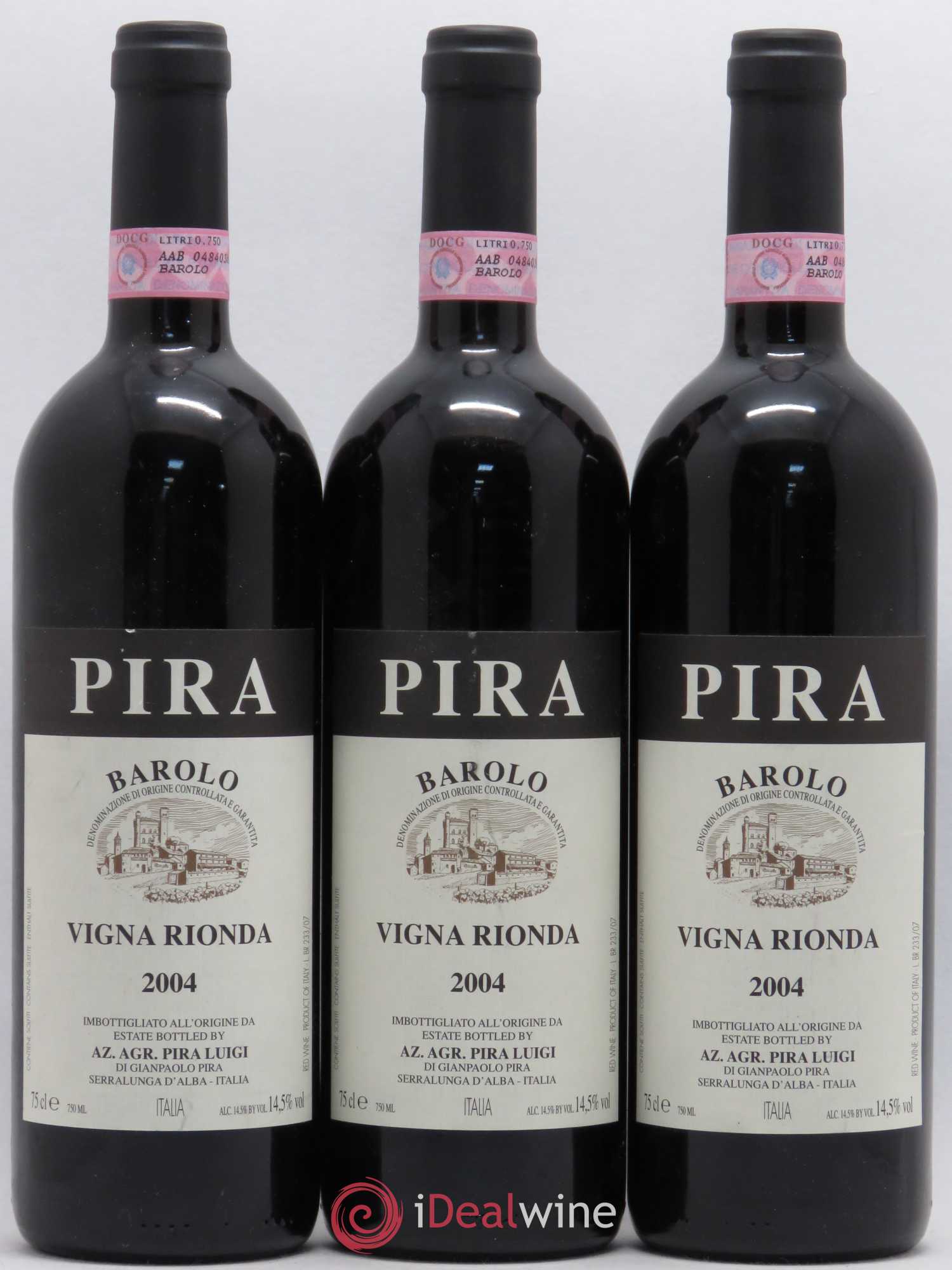 Barolo DOCG Luigi Pira Vigna Rionda 2004 - Posten von 3 Flaschen - 0