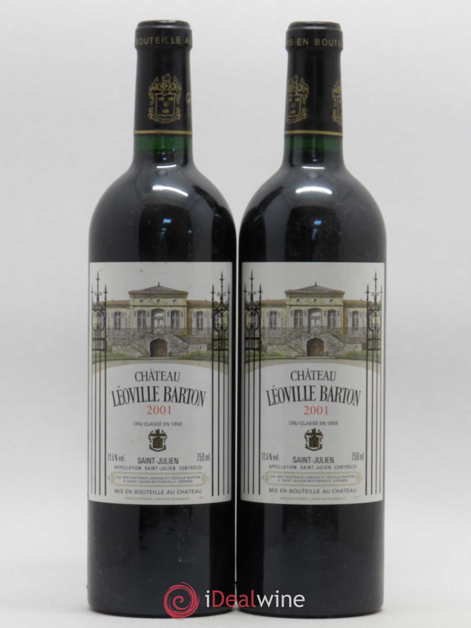 Château Léoville Barton 2ème Grand Cru Classé 2001 - Lot de 2 bouteilles - 0