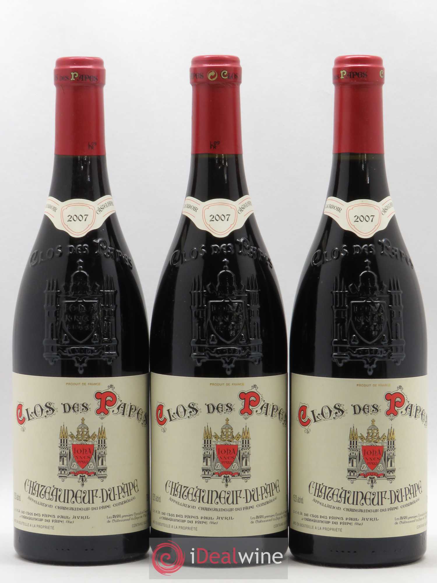 Châteauneuf-du-Pape Clos des Papes - Paul Avril 2007 - Lot de 12 bouteilles - 1