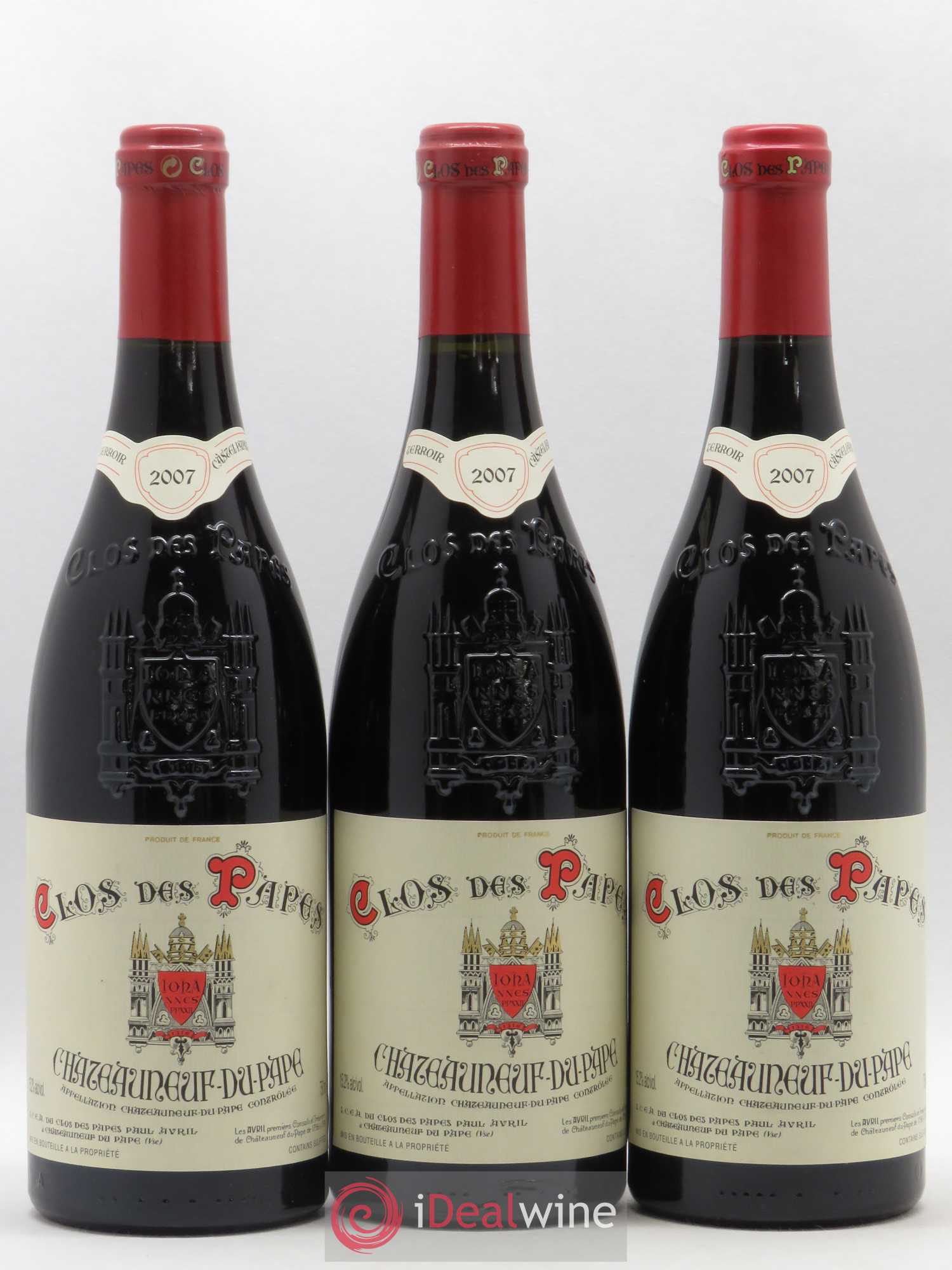 Châteauneuf-du-Pape Clos des Papes - Paul Avril 2007 - Lot de 12 bouteilles - 2