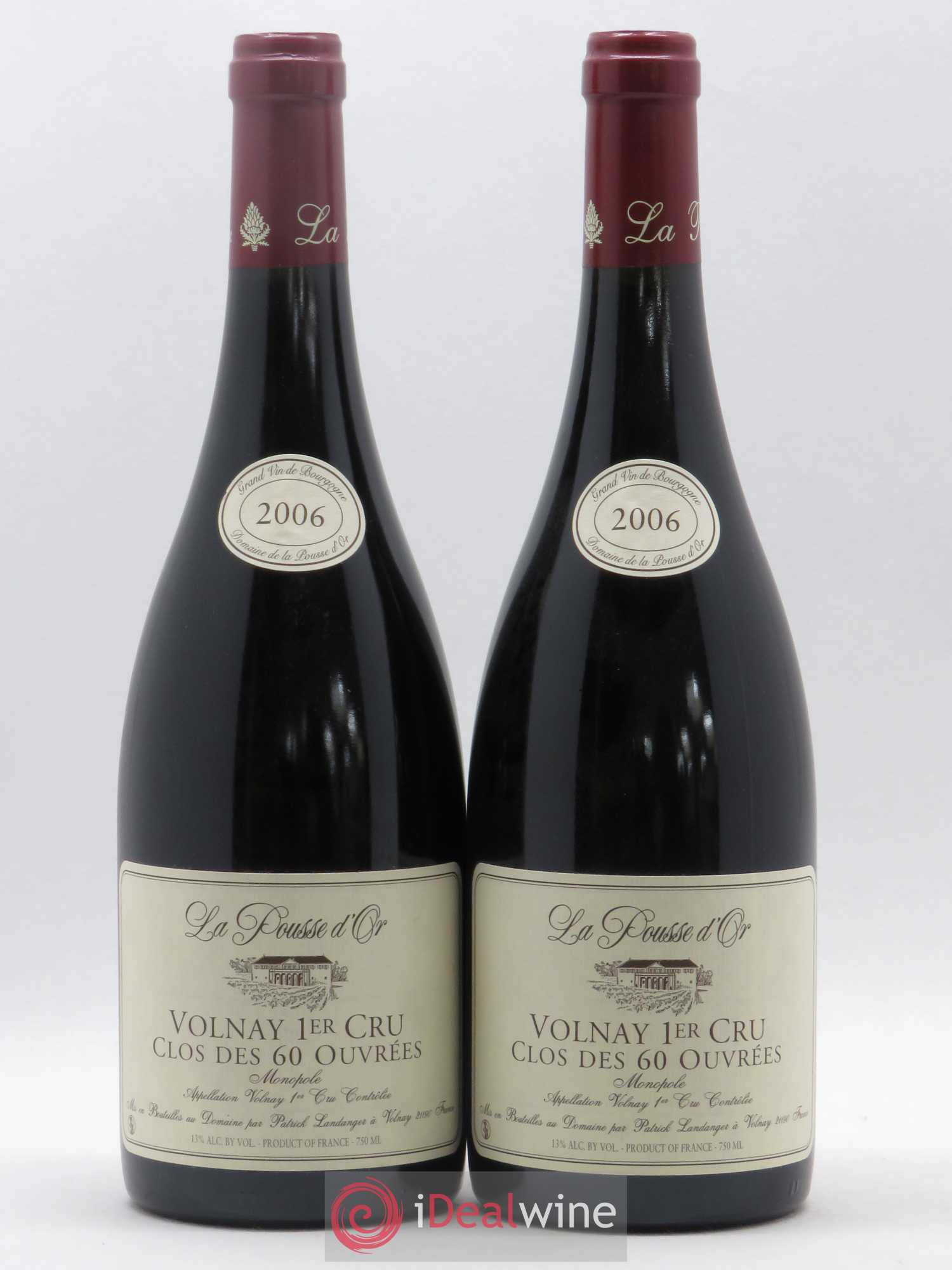 Volnay 1er Cru Clos des 60 ouvrées La Pousse d'Or (Domaine de) 2006 - Lot de 2 bouteilles - 0