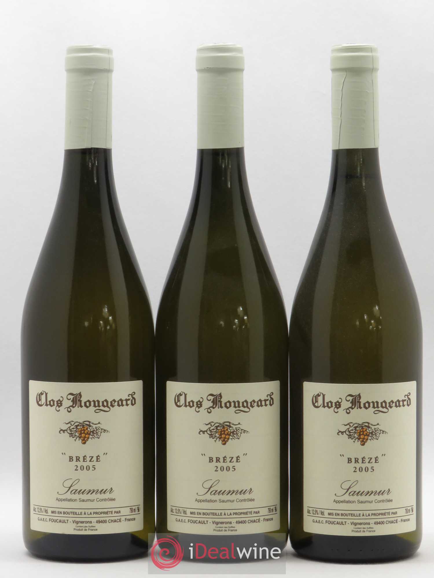 Saumur Brézé Clos Rougeard 2005 - Lot de 3 bouteilles - 0
