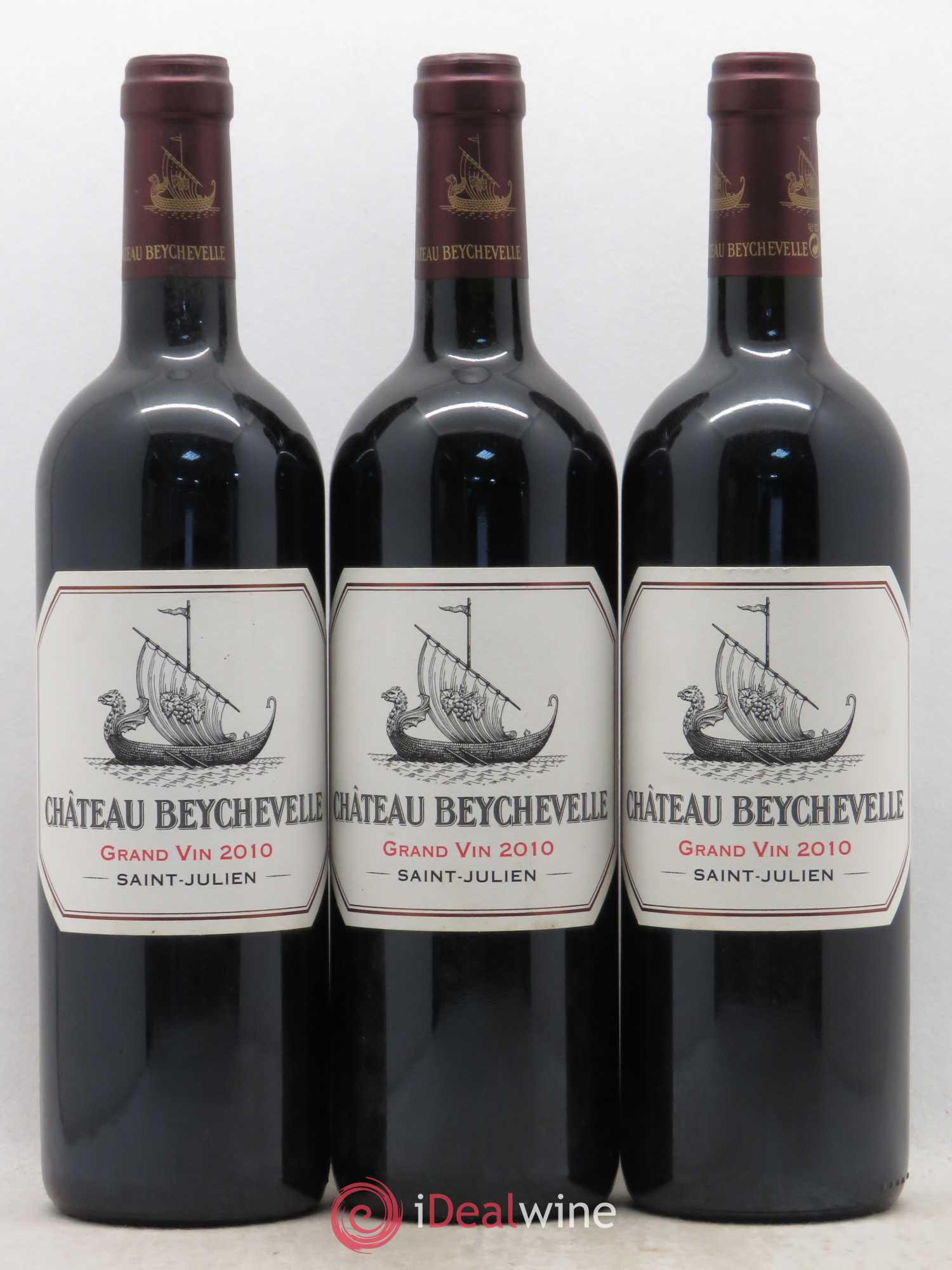 Château Beychevelle 4ème Grand Cru Classé 2010 - Lot de 3 bouteilles - 0