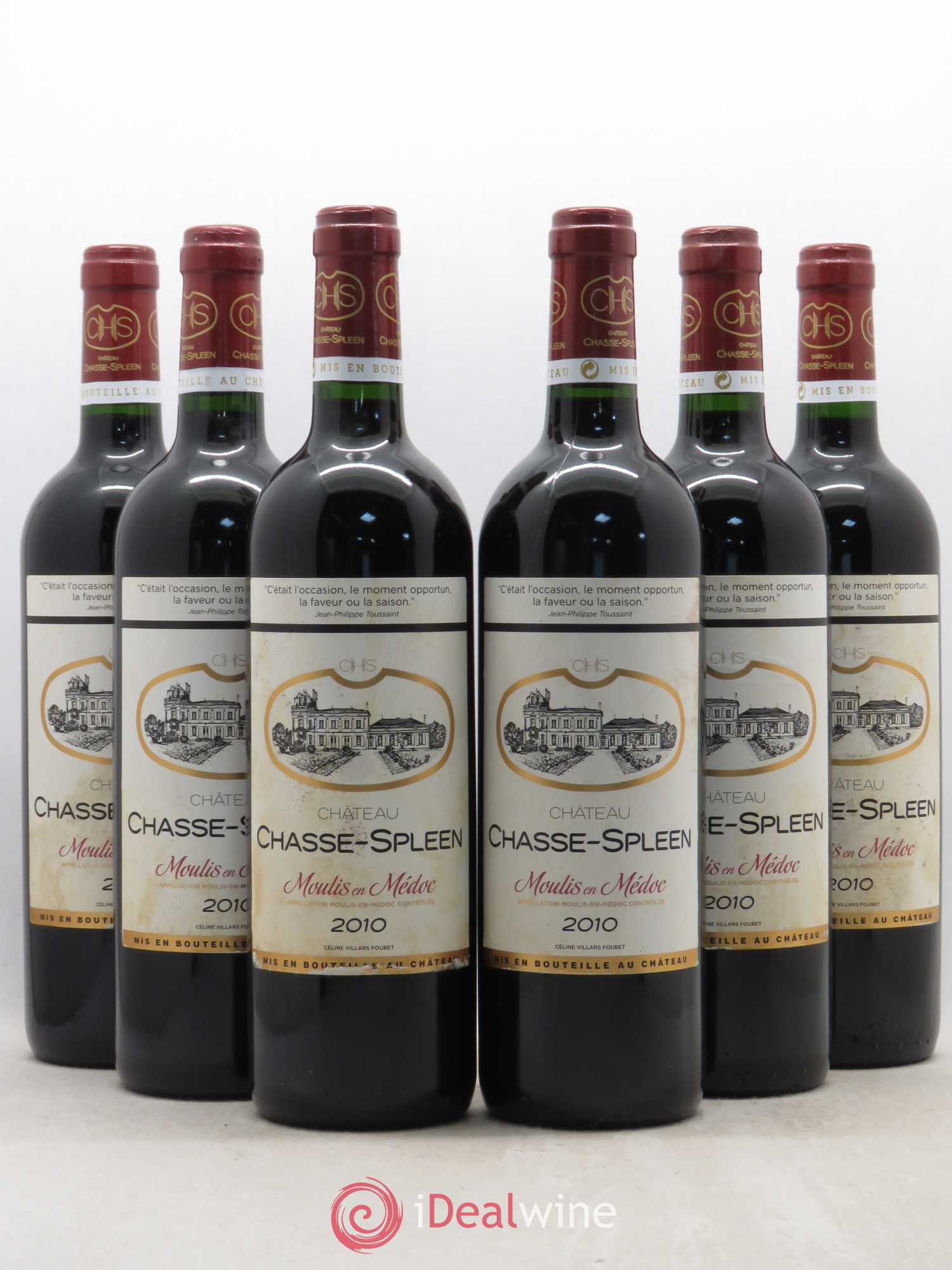 Château Chasse Spleen 2010 - Lot de 6 bouteilles - 0