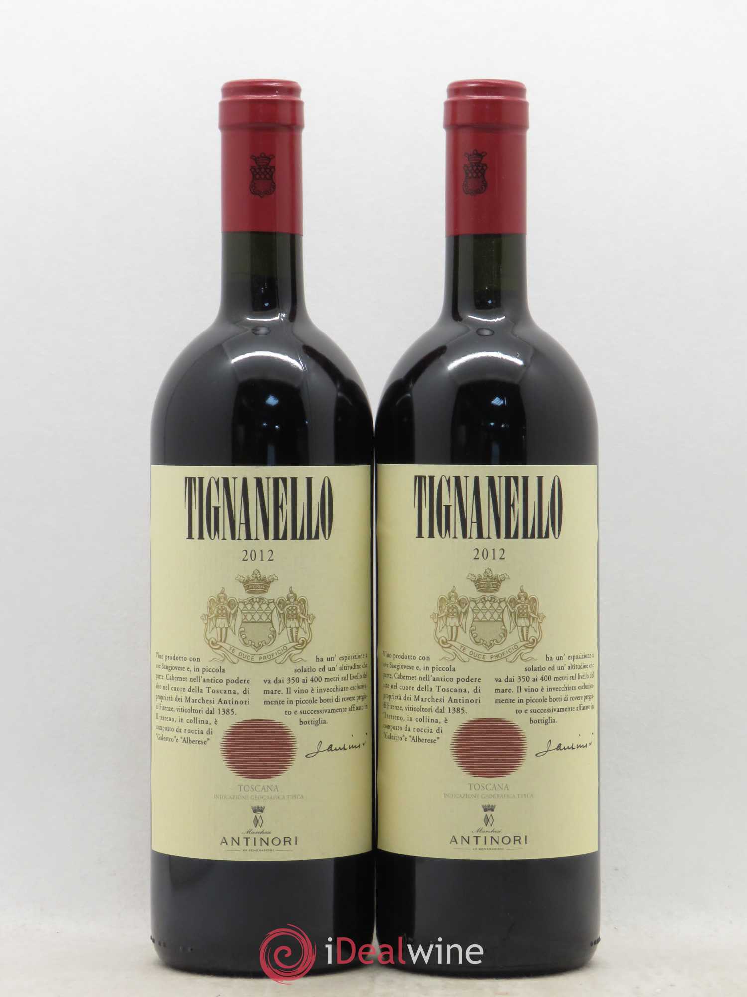 Toscana IGT Tignanello Tenuta Tignanello - Marchesi Antinori 2012 - Lot de 2 bouteilles - 0