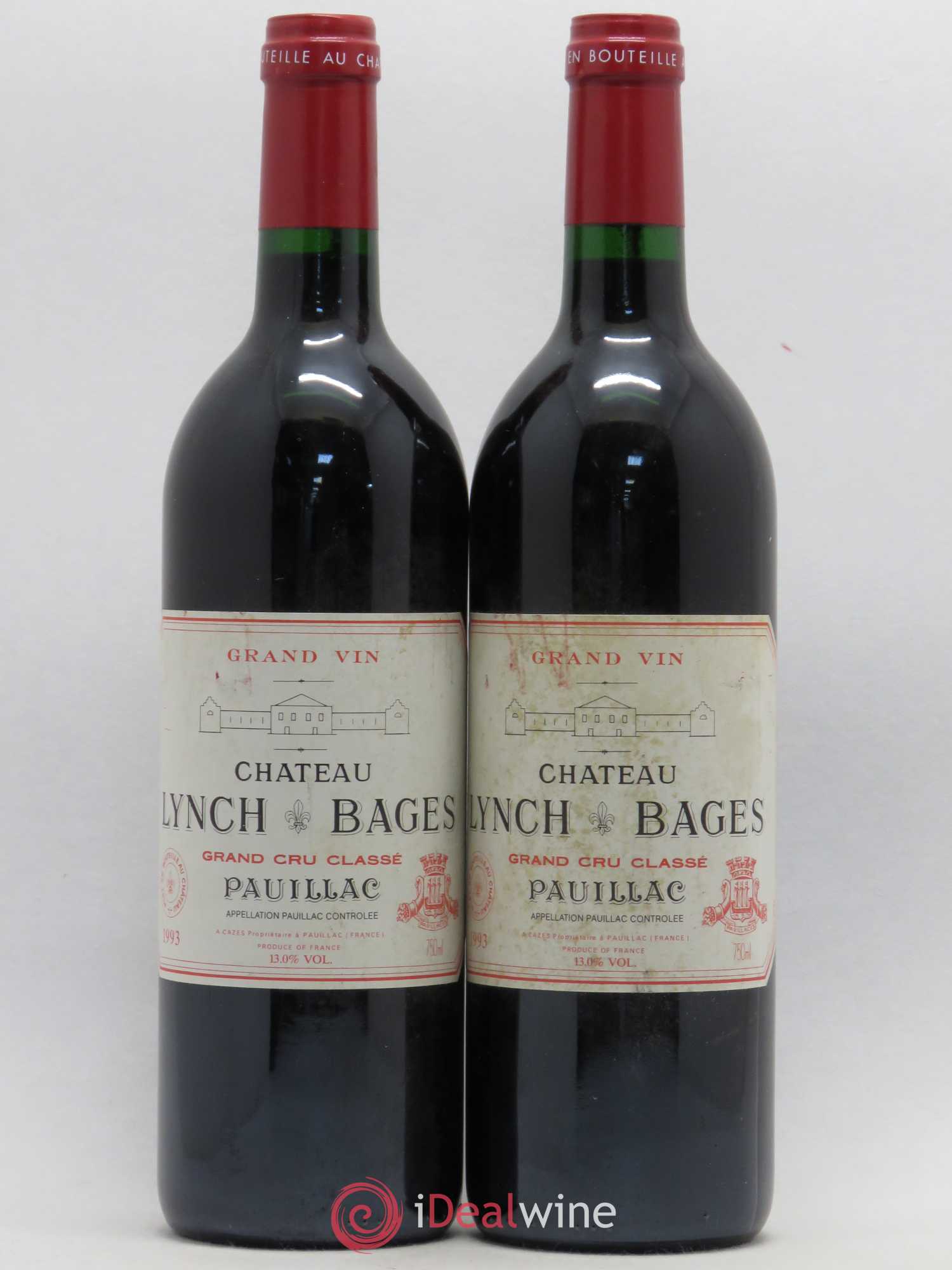 Château Lynch Bages 5ème Grand Cru Classé 1993 - Lot de 2 bouteilles - 0