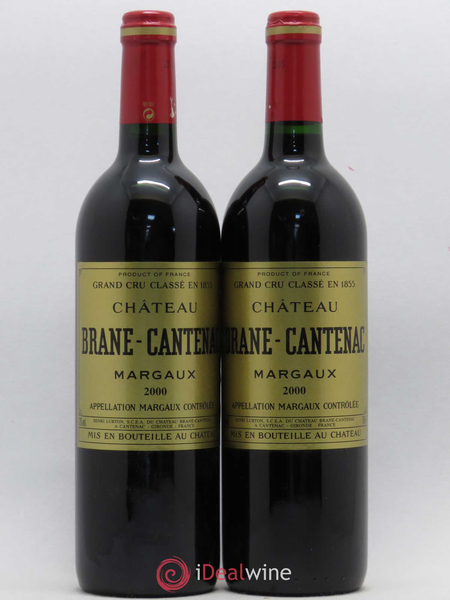 Château Brane Cantenac 2ème Grand Cru Classé 2000 - Lot de 2 bouteilles - 0