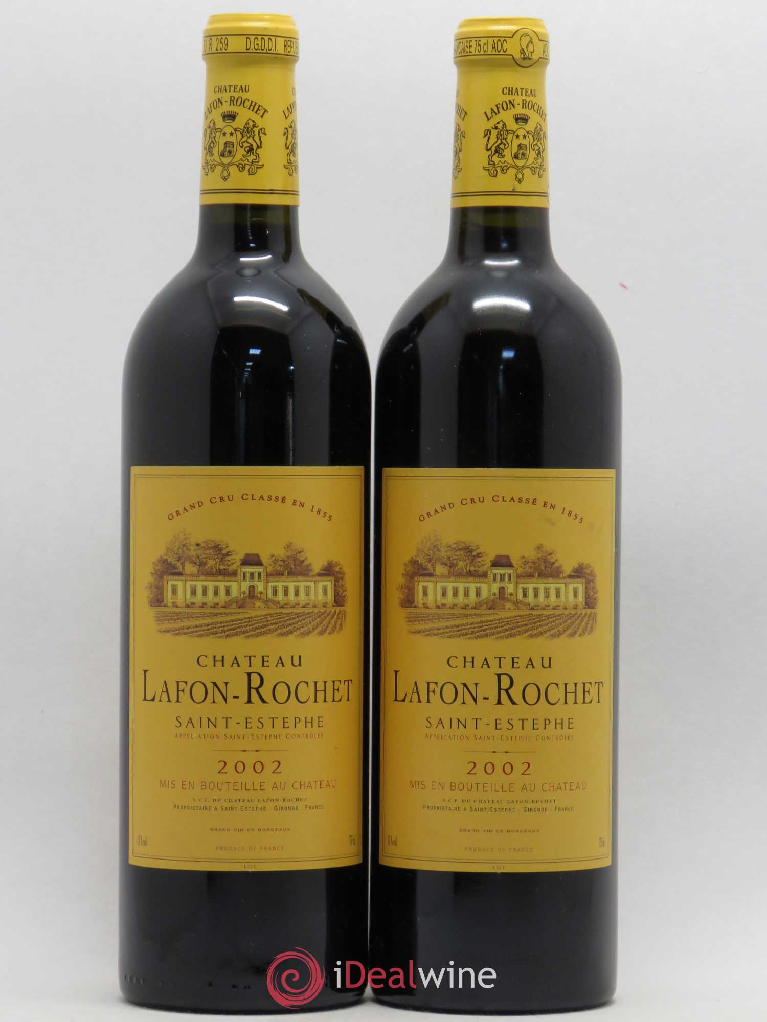 Château Lafon Rochet 4ème Grand Cru Classé 2002 - Lot de 2 bouteilles - 0