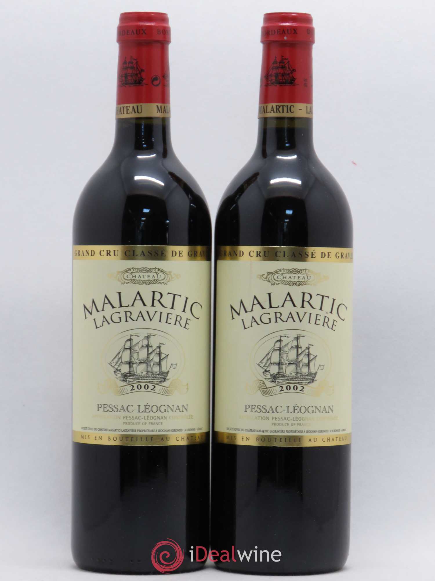 Château Malartic-Lagravière Cru Classé de Graves 2002 - Lot de 2 bouteilles - 0