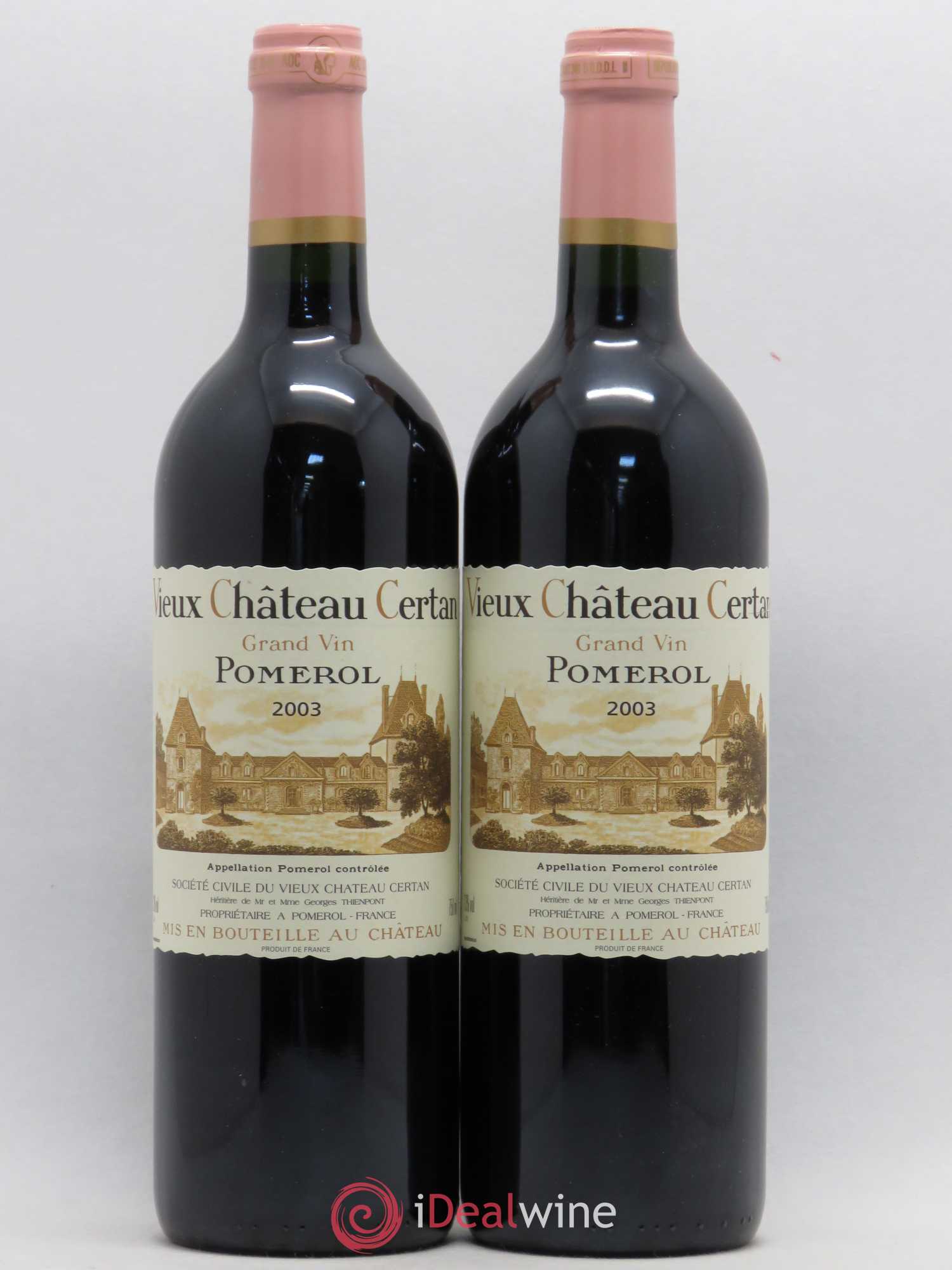 Vieux Château Certan 2003 - Lot de 2 bouteilles - 0