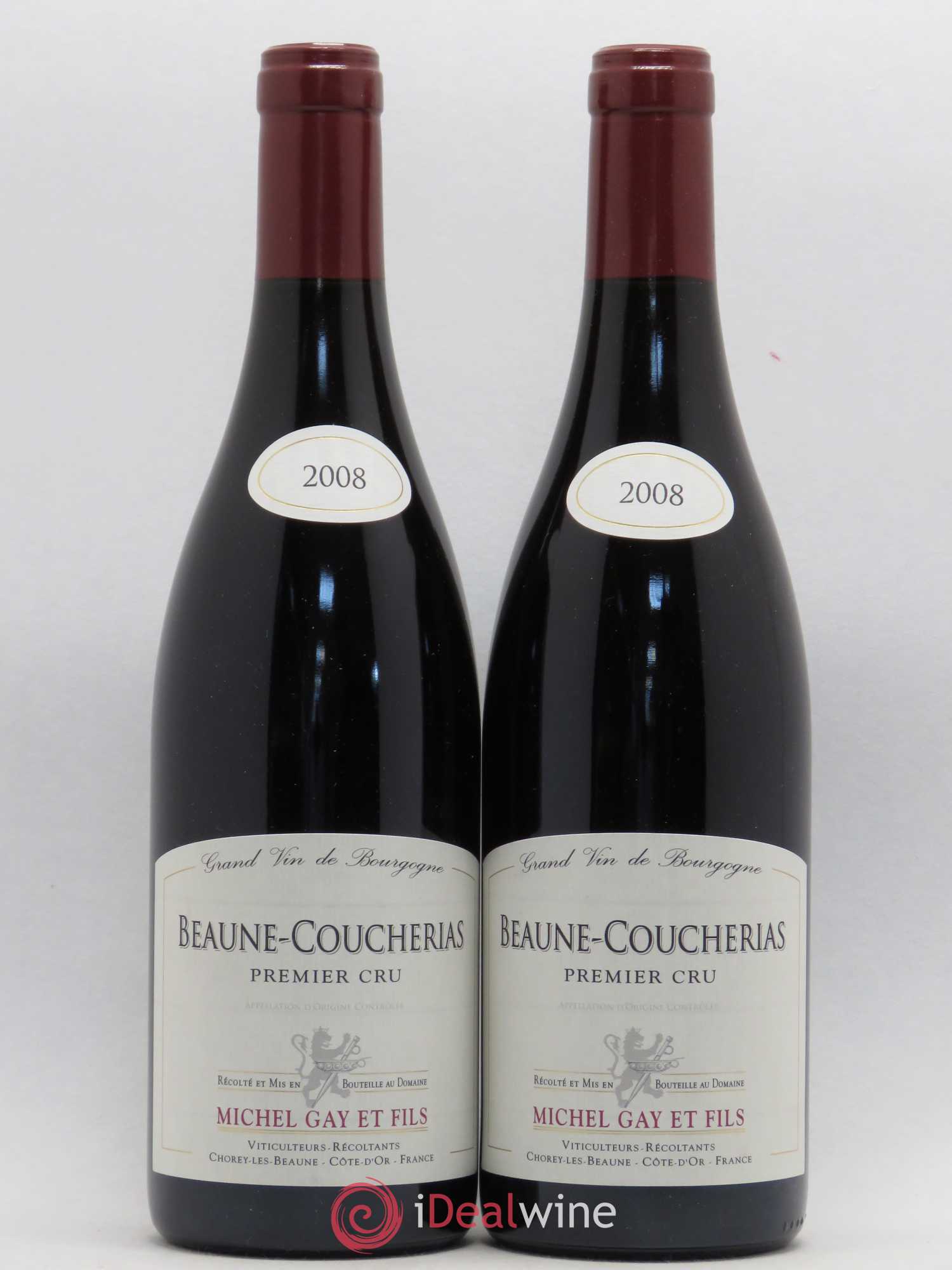 Beaune 1er Cru Coucherias Michel Gay 2008 - Posten von 2 Flaschen - 0