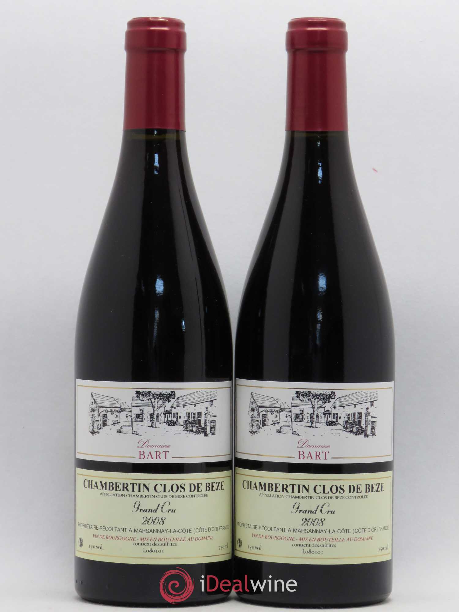 Chambertin Clos de Bèze Grand Cru Domaine Bart 2008 - Posten von 2 Flaschen - 0
