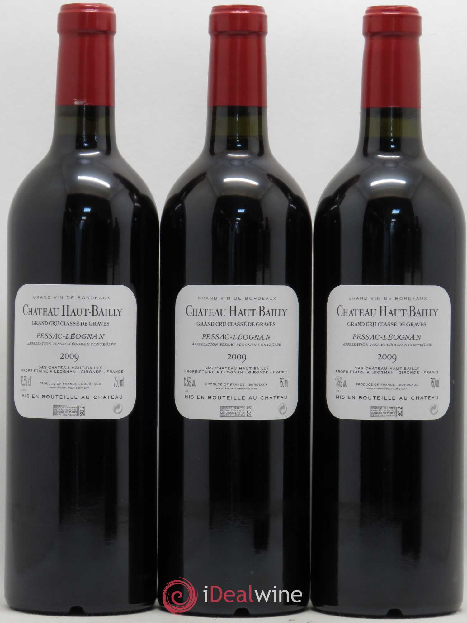Château Haut-Bailly Cru Classé de Graves 2009 - Lot de 3 bouteilles - 1
