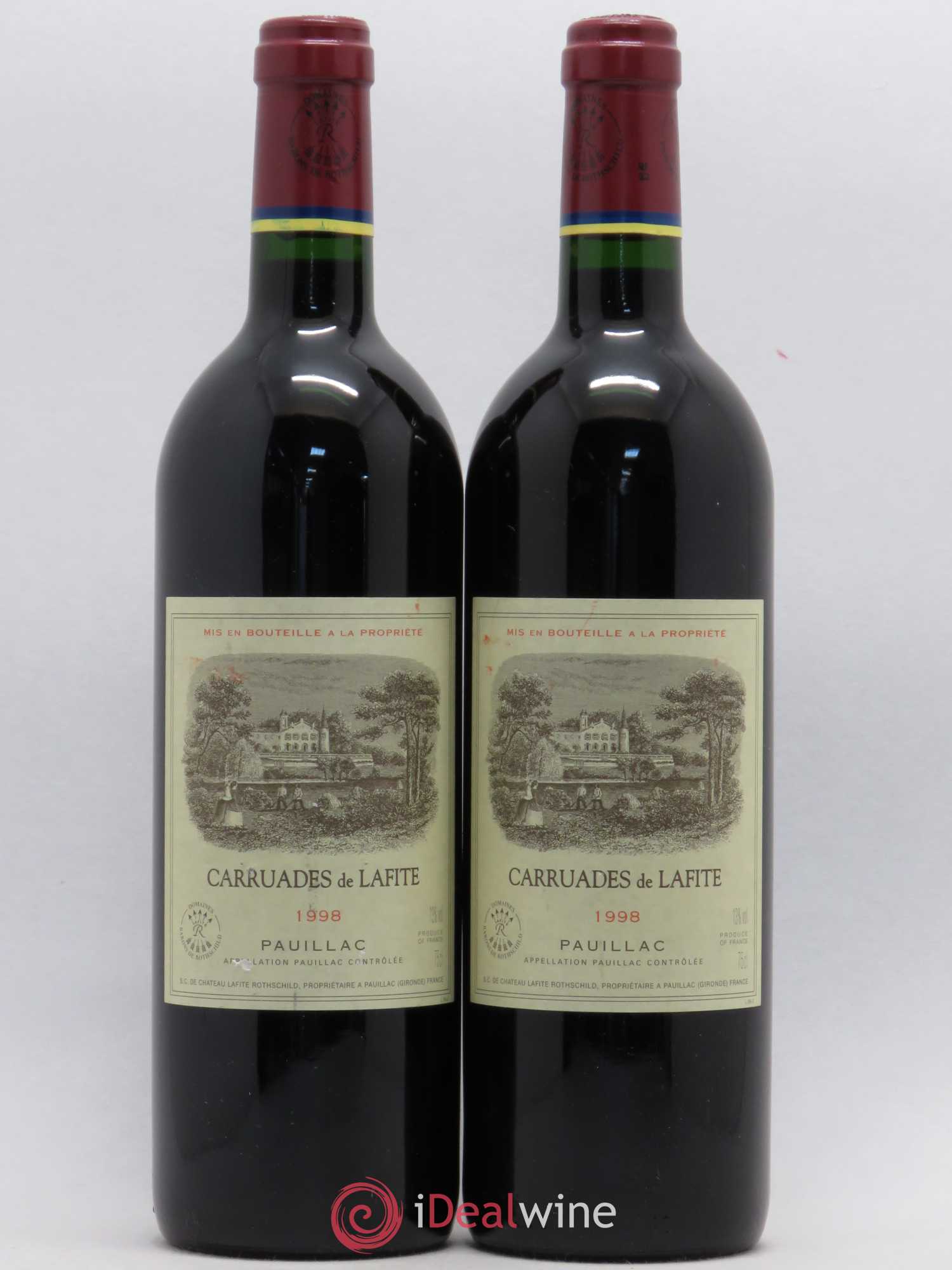 Carruades de Lafite Rothschild Second Vin 1998 - Lot de 2 bouteilles - 0