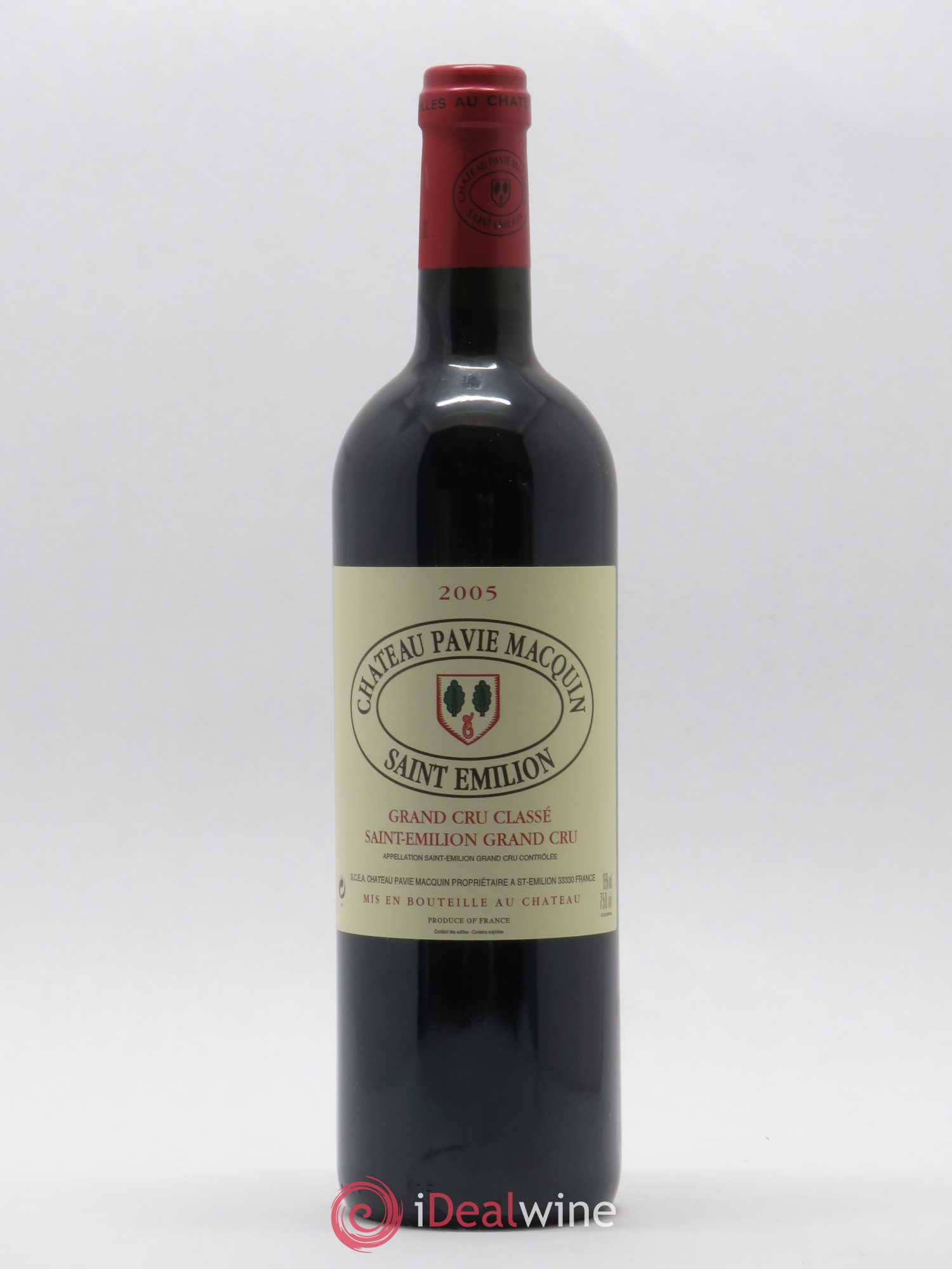 Château Pavie Macquin 1er Grand Cru Classé B 2005 - Lot de 1 bouteille - 0
