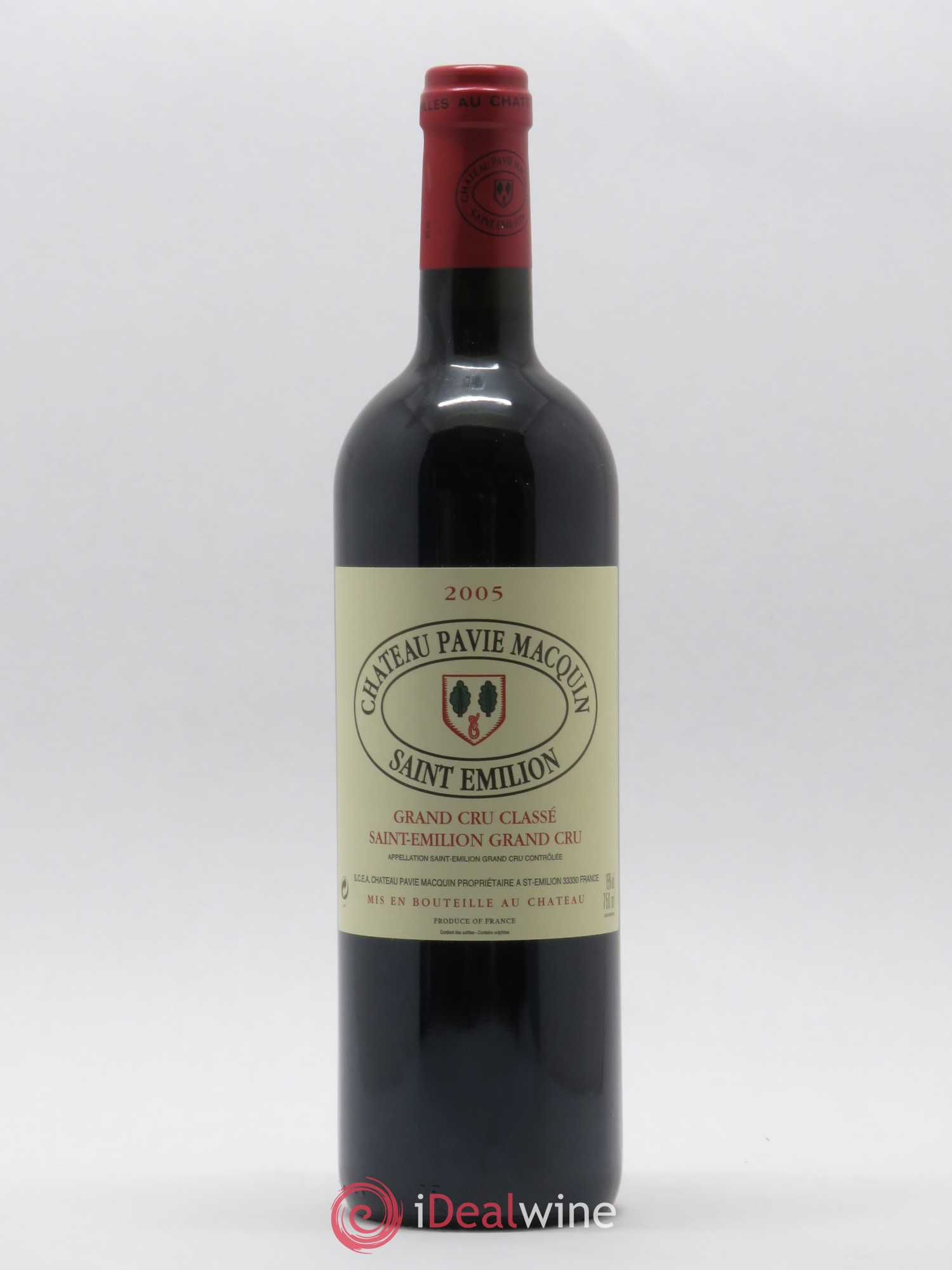 Château Pavie Macquin 1er Grand Cru Classé B 2005 - Lot de 1 bouteille - 0