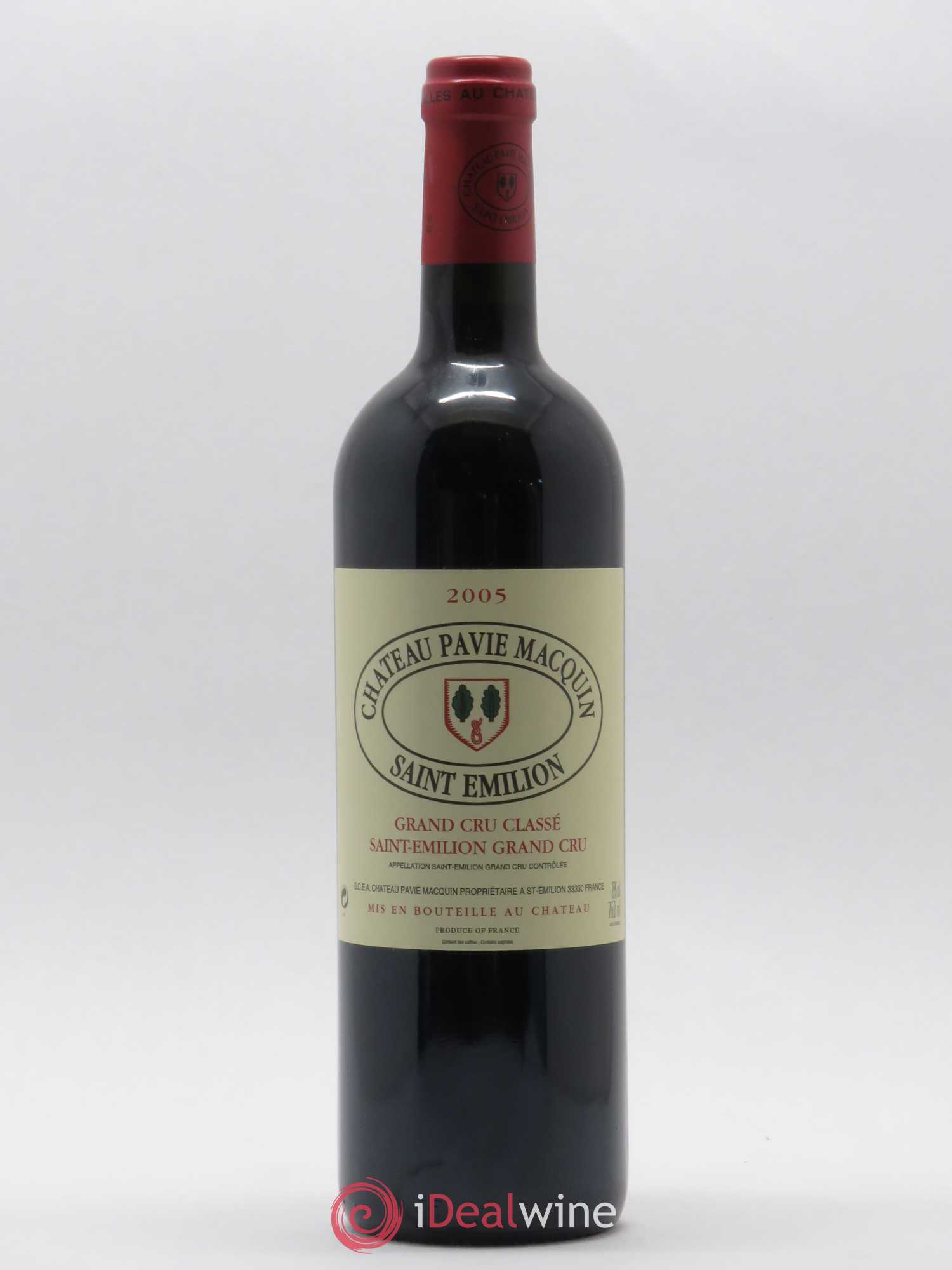 Château Pavie Macquin 1er Grand Cru Classé B 2005 - Lot de 1 bouteille - 0