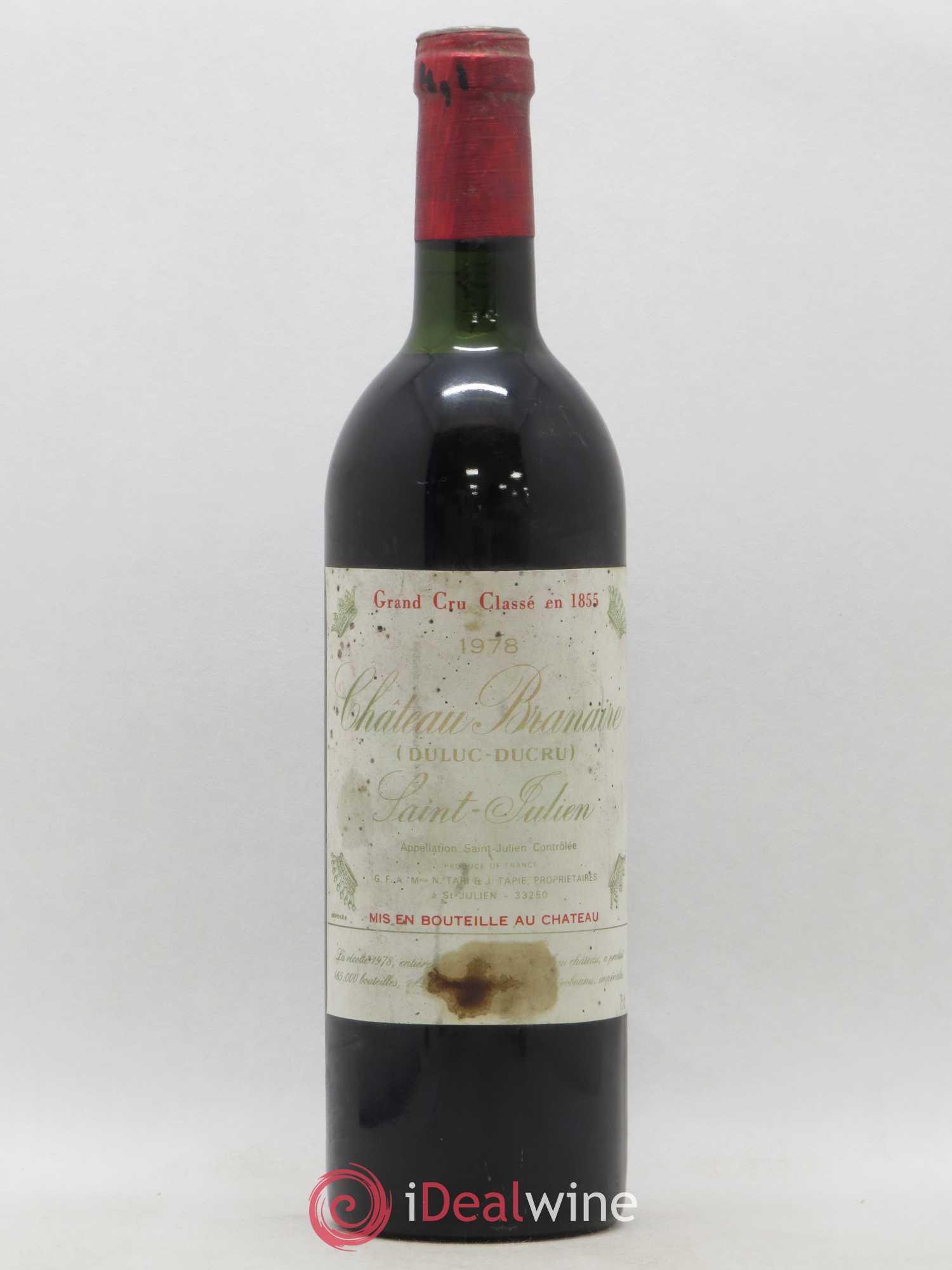 Château Branaire Ducru 4ème Grand Cru Classé 1978 - Lot de 1 bouteille - 0