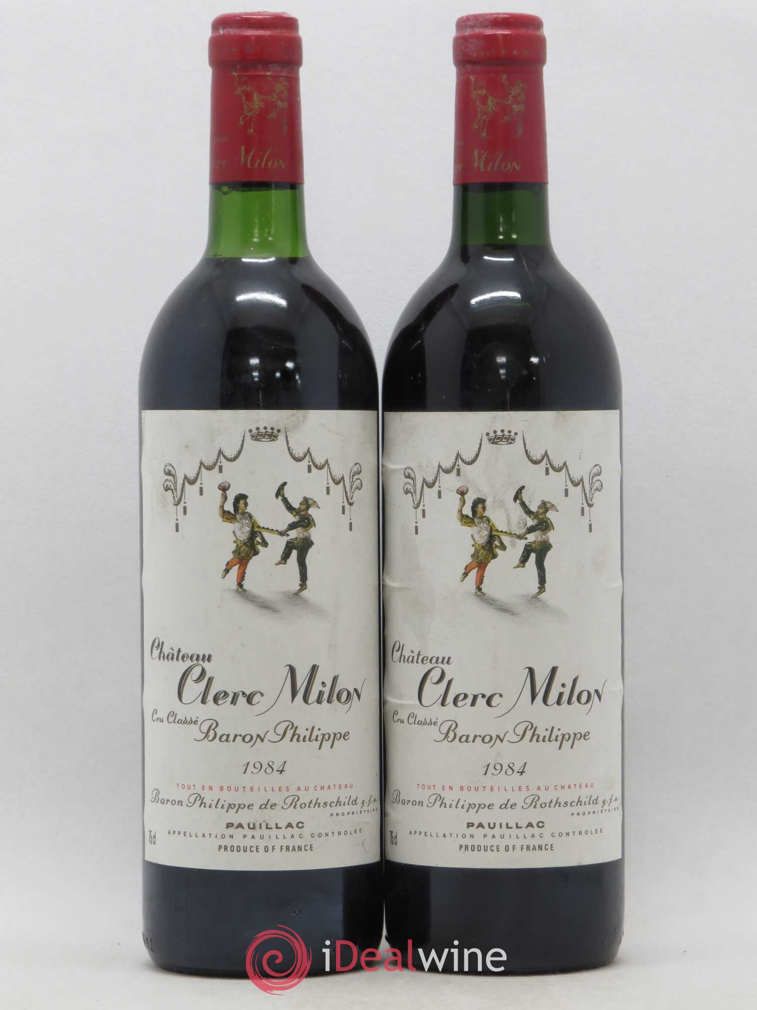 Château Clerc Milon 5ème Grand Cru Classé 1984 - Lot de 2 bouteilles - 0