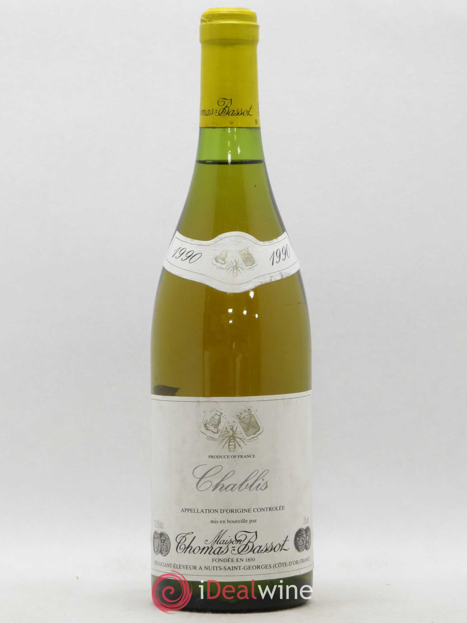 Chablis Maison Thomas Bassot 1990 - Posten von 1 Flasche - 0